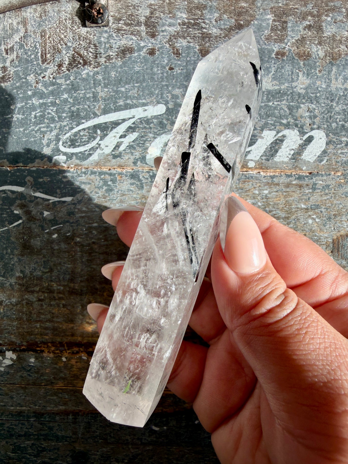 Gorgeous High Grade Tourmaline in Quartz Tower | Opt U