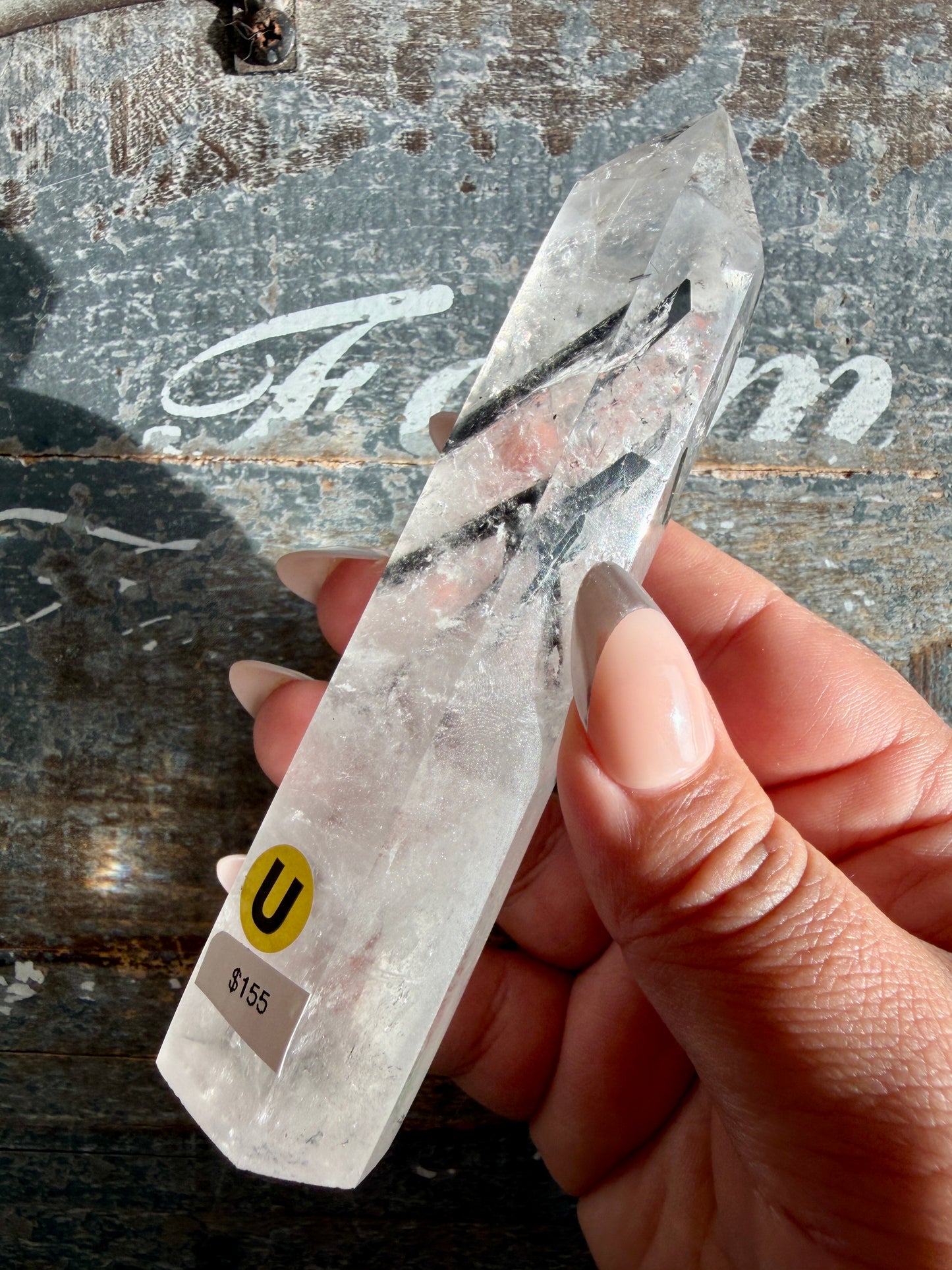 Gorgeous High Grade Tourmaline in Quartz Tower | Opt U