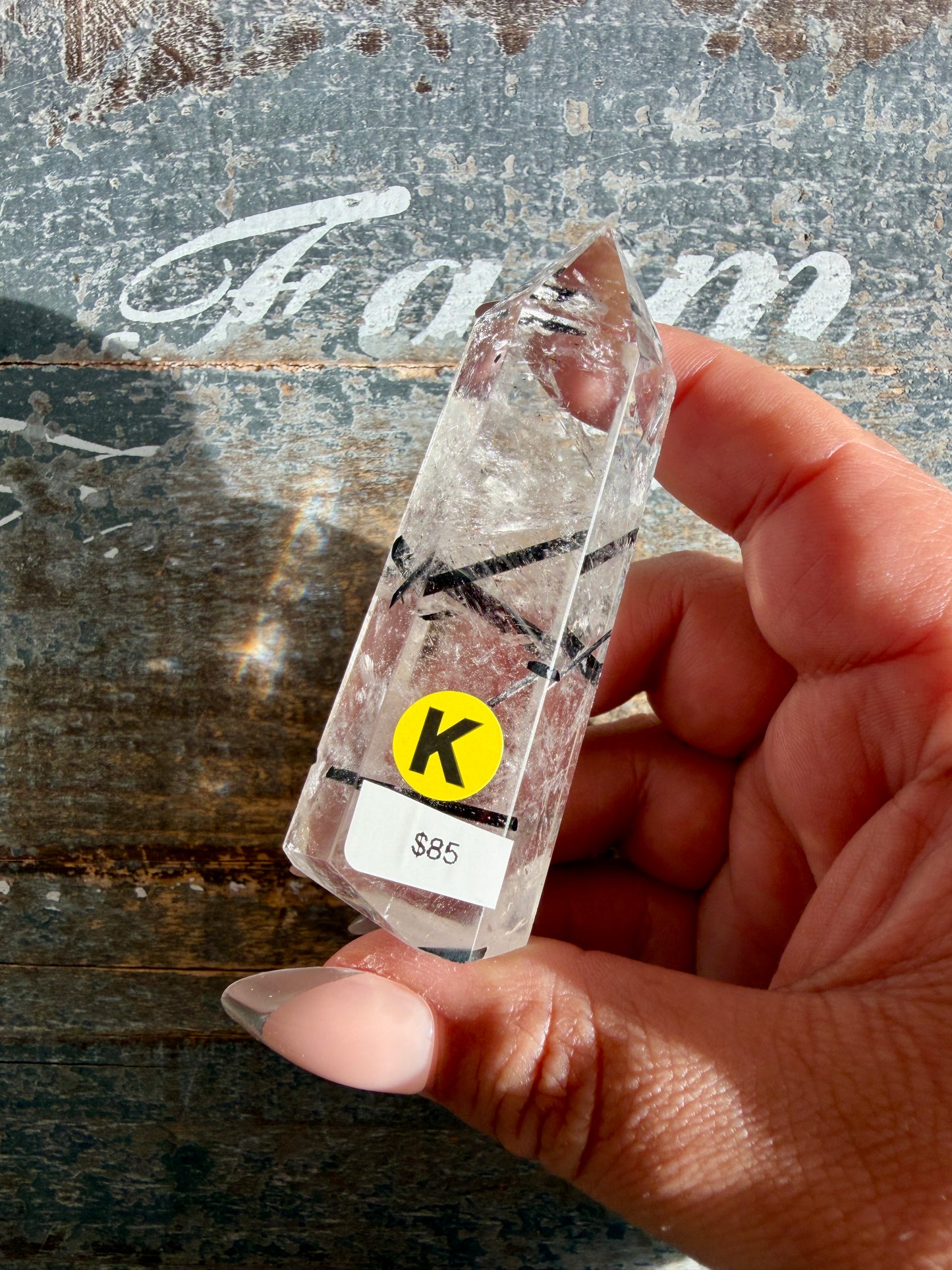 Gorgeous High Grade Tourmaline in Quartz Tower | Opt K