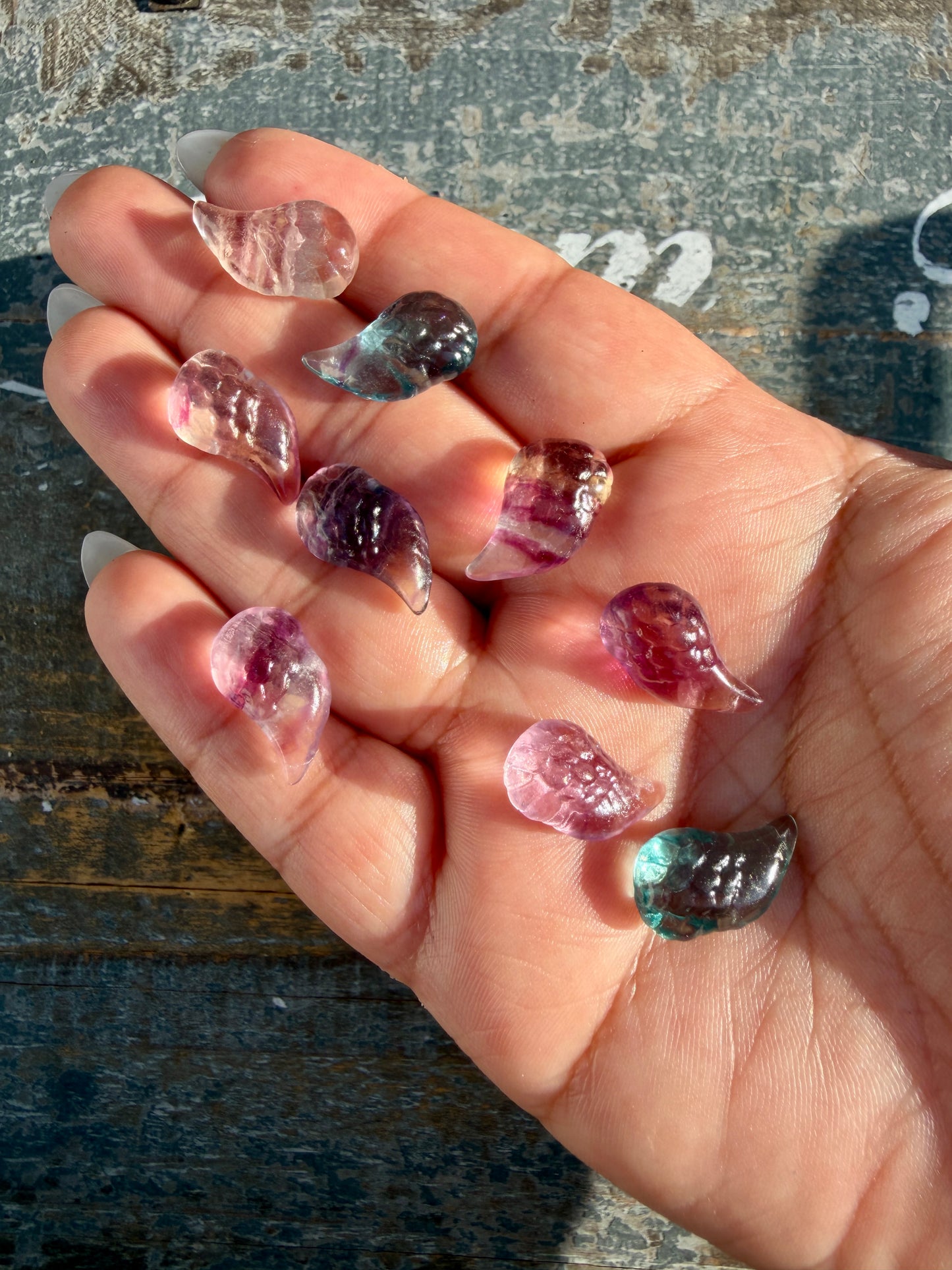 One (1) Mini Rainbow Fluorite Wing | Intuitively Chosen