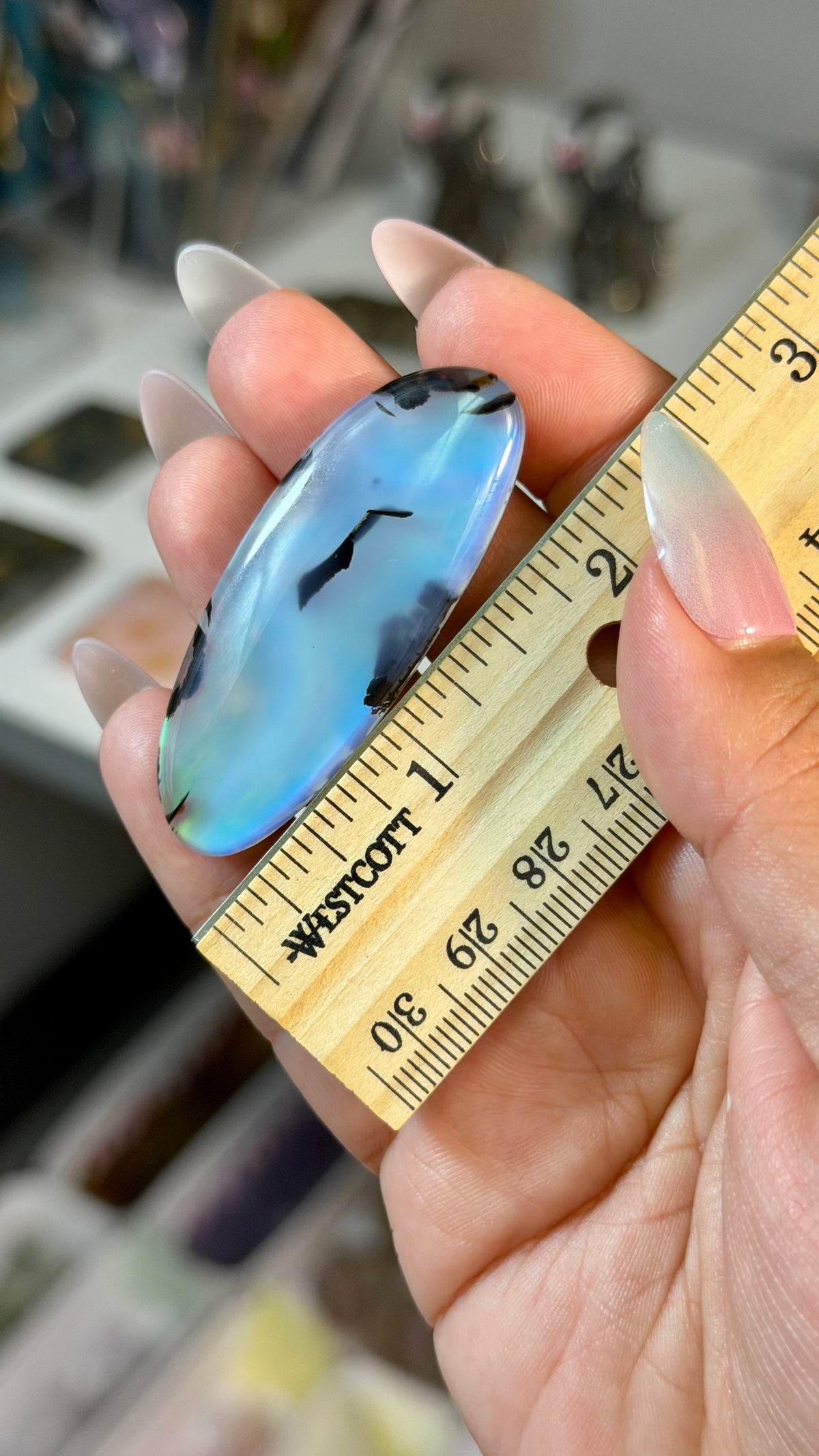 Gorgeous Aura Moon Effect Bonded Gemstone Cab | Opt 11 | Denver Gem Show Find