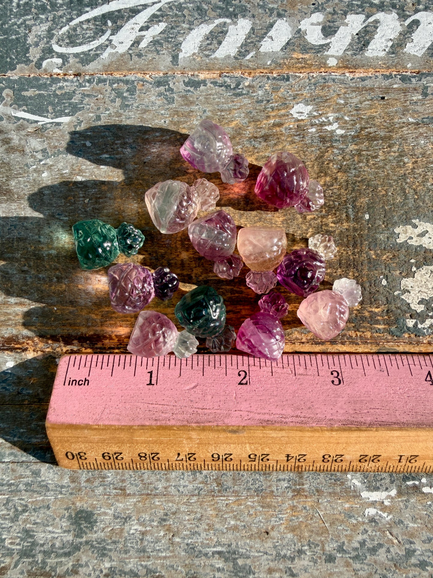 One (1) Mini Rainbow Fluorite Pineapple | Intuitively Chosen