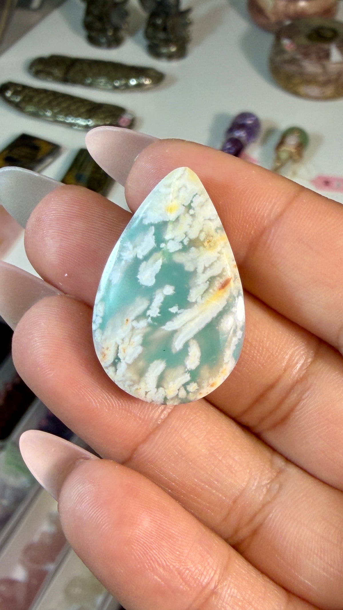 Gorgeous Aura Moon Effect Bonded Gemstone Cab | Opt 8 | Denver Gem Show Find