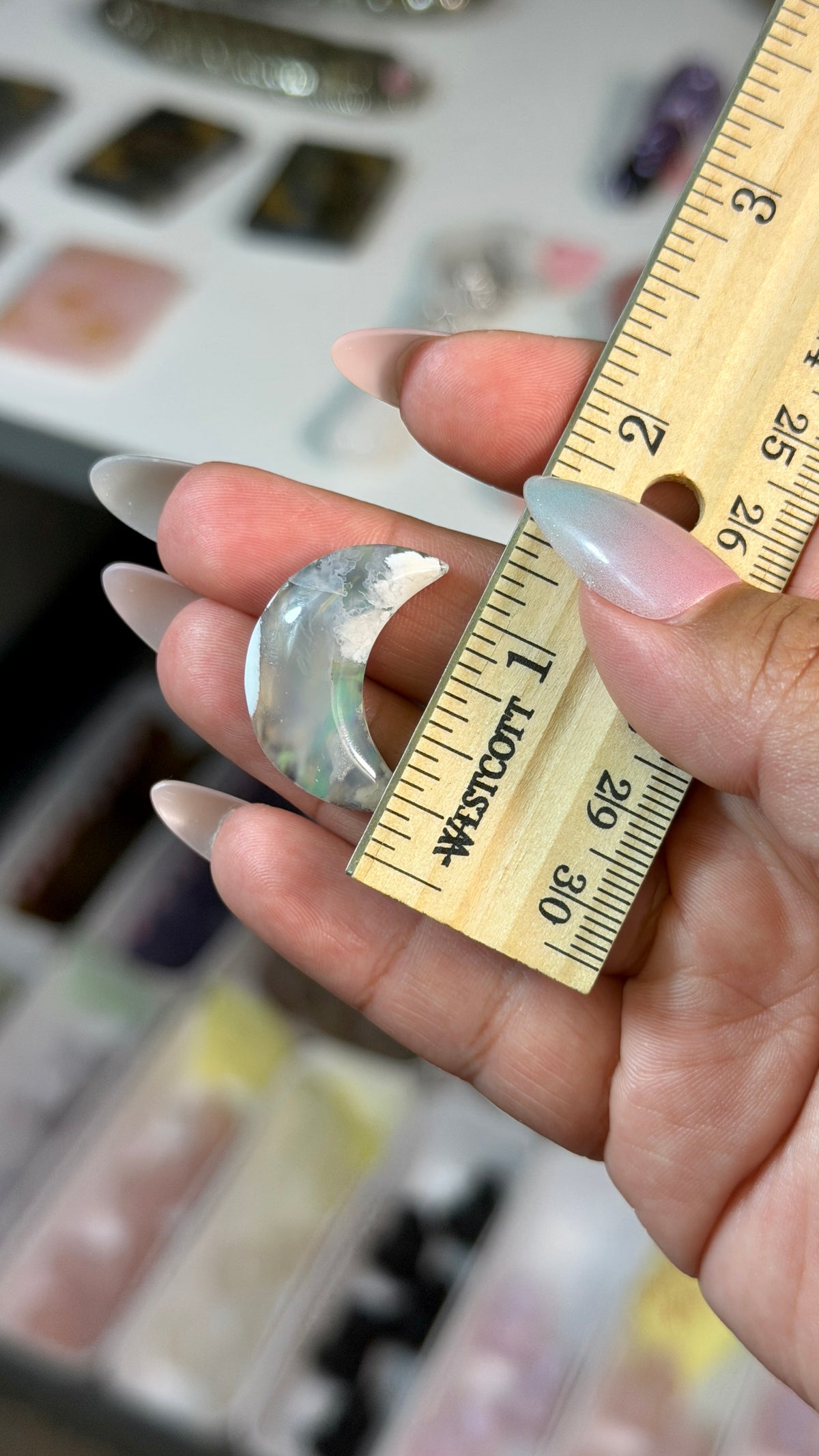 Gorgeous Aura Moon Effect Bonded Gemstone Cab | Opt 6 | Denver Gem Show Find