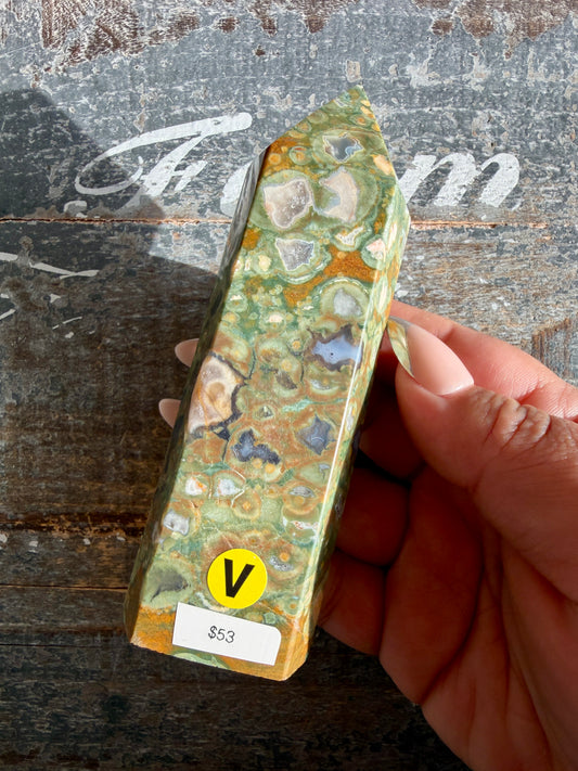 Gorgeous Rainforest Jasper Tower | Opt V