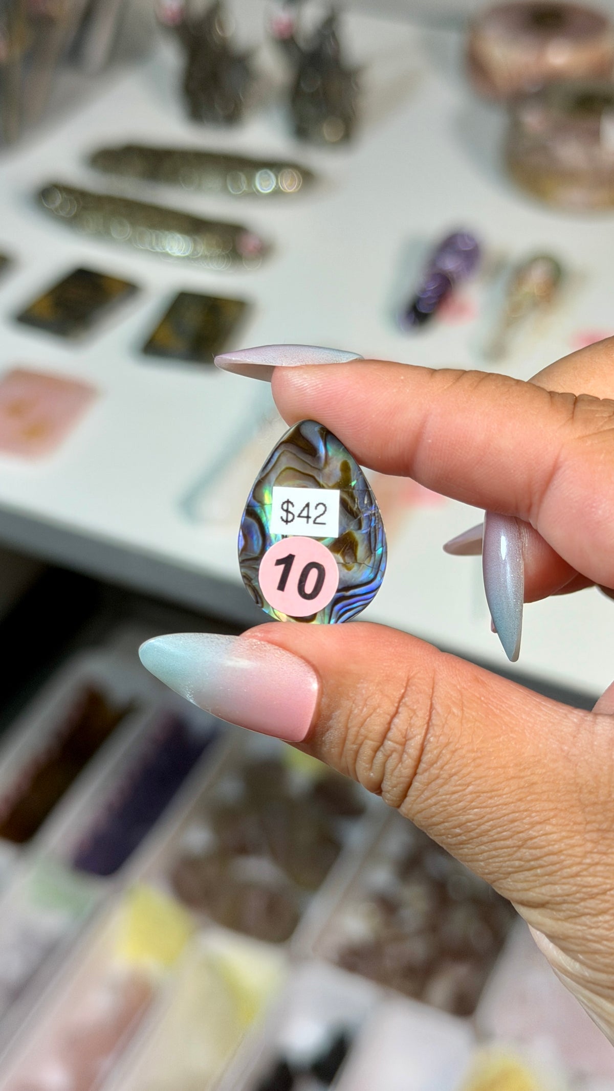 Gorgeous Aura Moon Effect Bonded Gemstone Cab | Opt 10 | Denver Gem Show Find