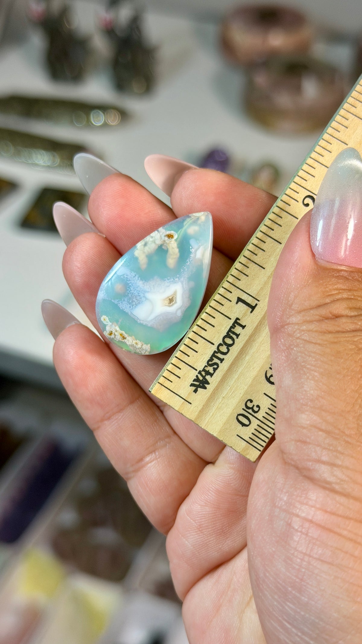 Gorgeous Aura Moon Effect Bonded Gemstone Cab | Opt 5 | Denver Gem Show Find