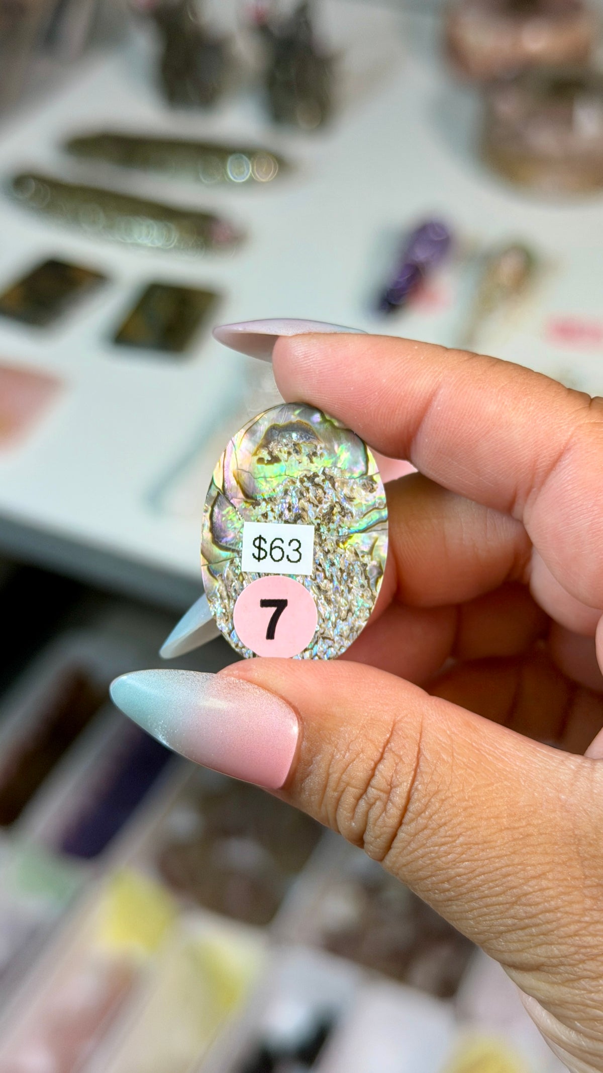 Gorgeous Aura Moon Effect Bonded Gemstone Cab | Opt 7 | Denver Gem Show Find