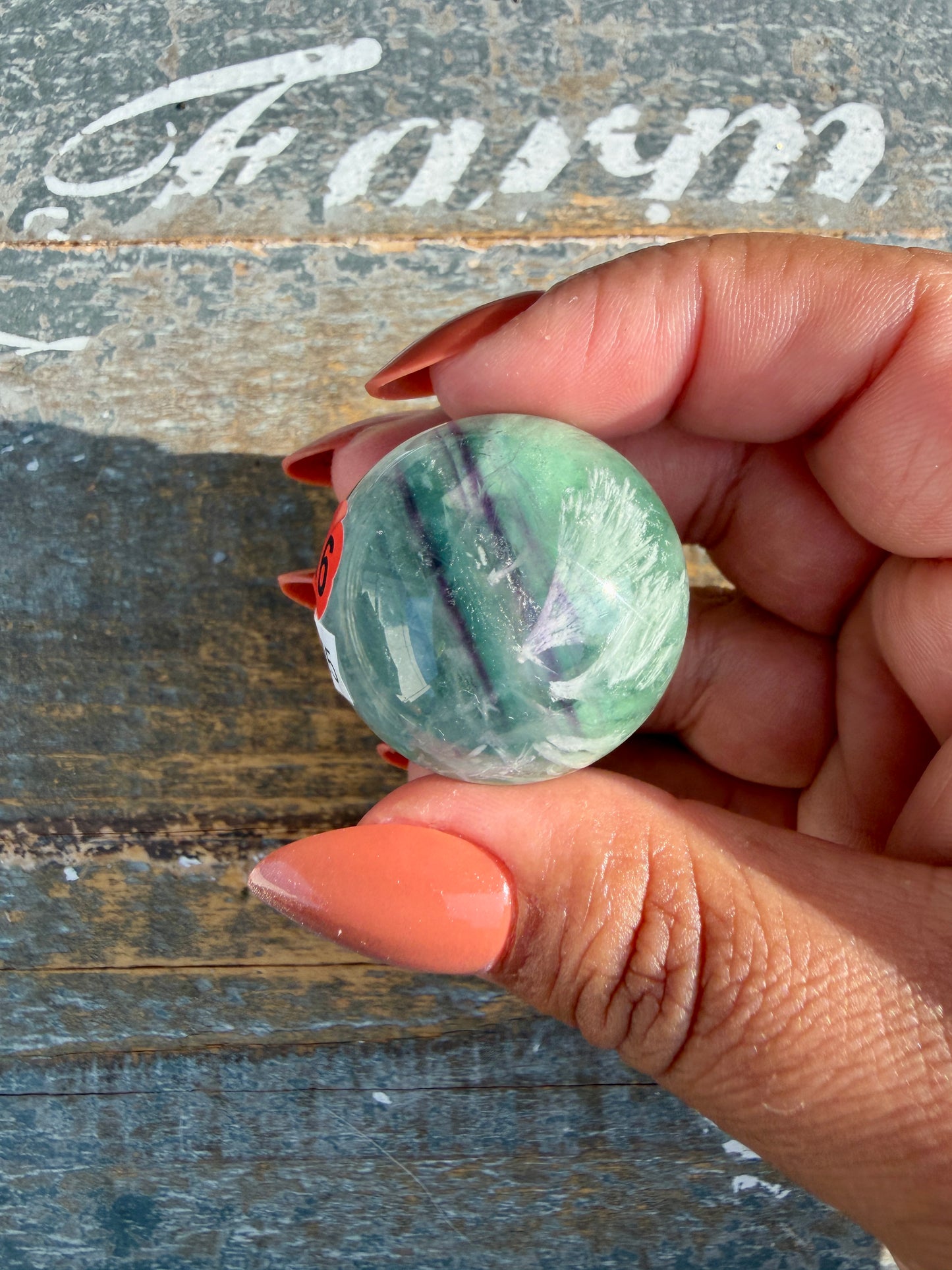 Gorgeous Feathered Fluorite Sphere | Opt 16