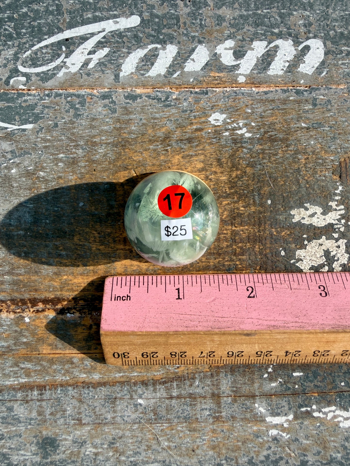 Gorgeous Feathered Fluorite Sphere | Opt 17