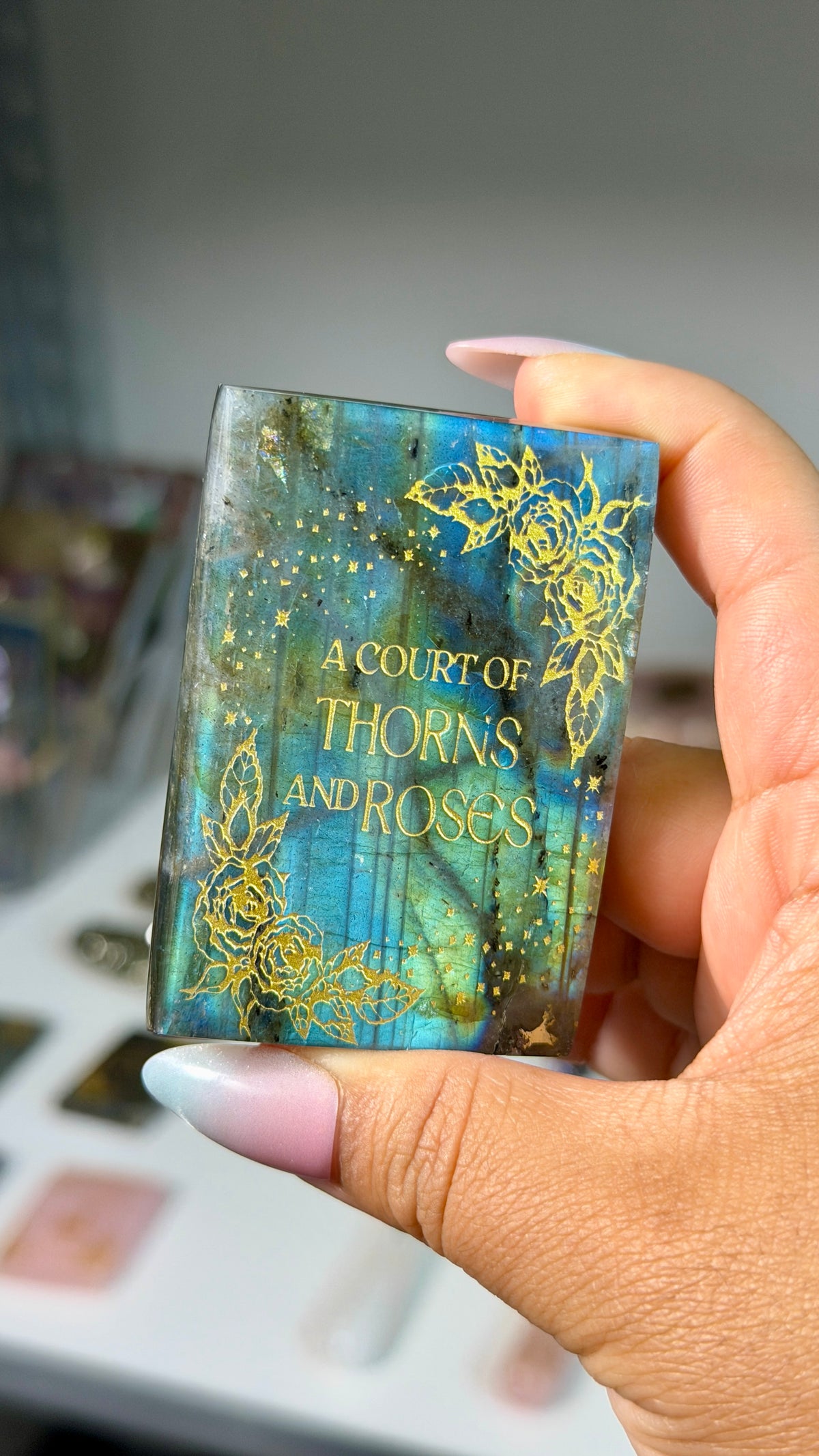 Labradorite "acotar" mini book | Opt 66