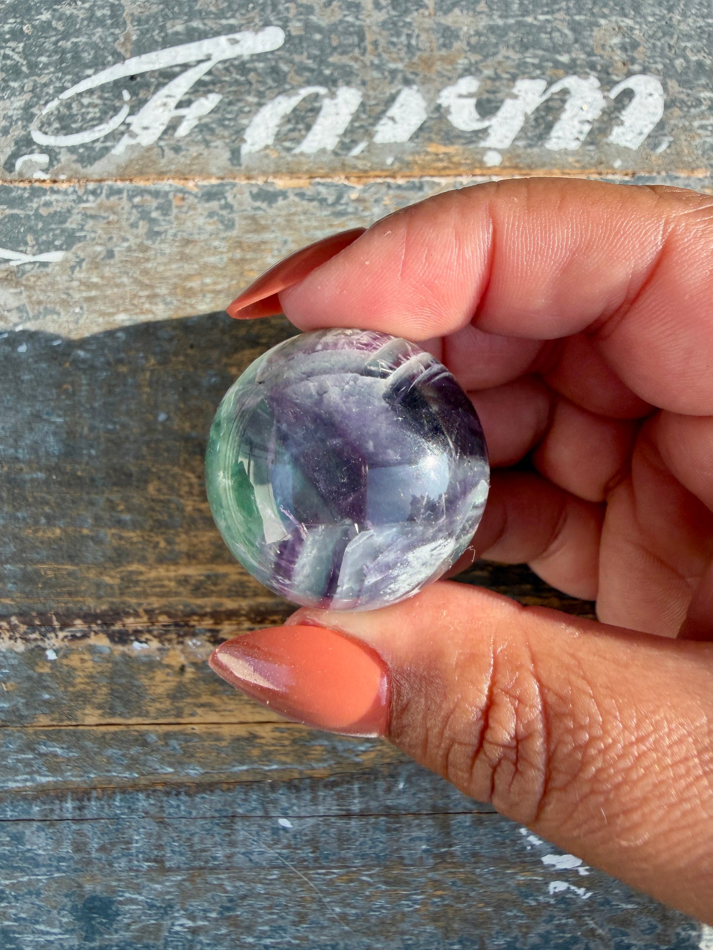 Gorgeous Feathered Fluorite Sphere | Opt 21
