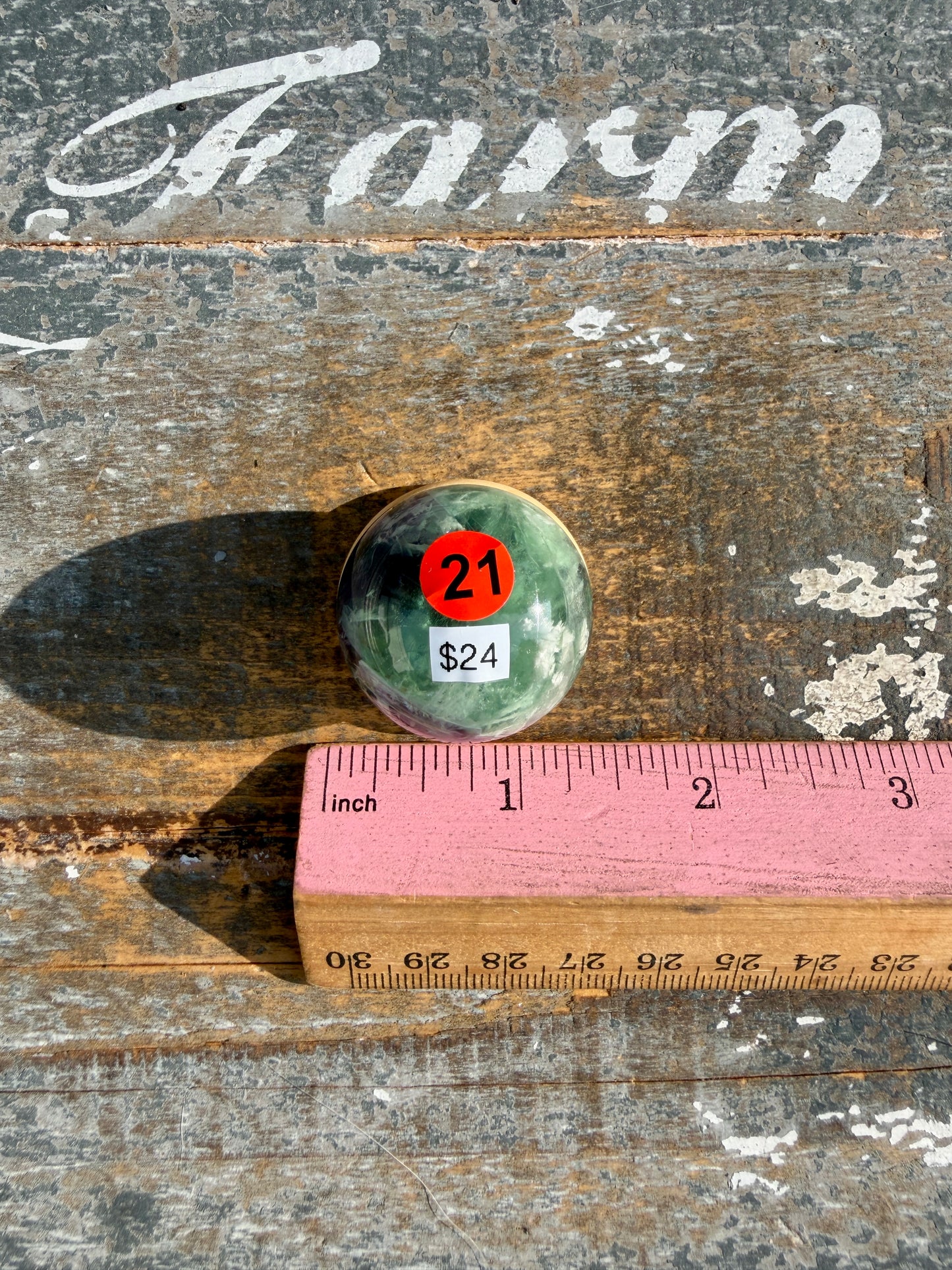 Gorgeous Feathered Fluorite Sphere | Opt 21