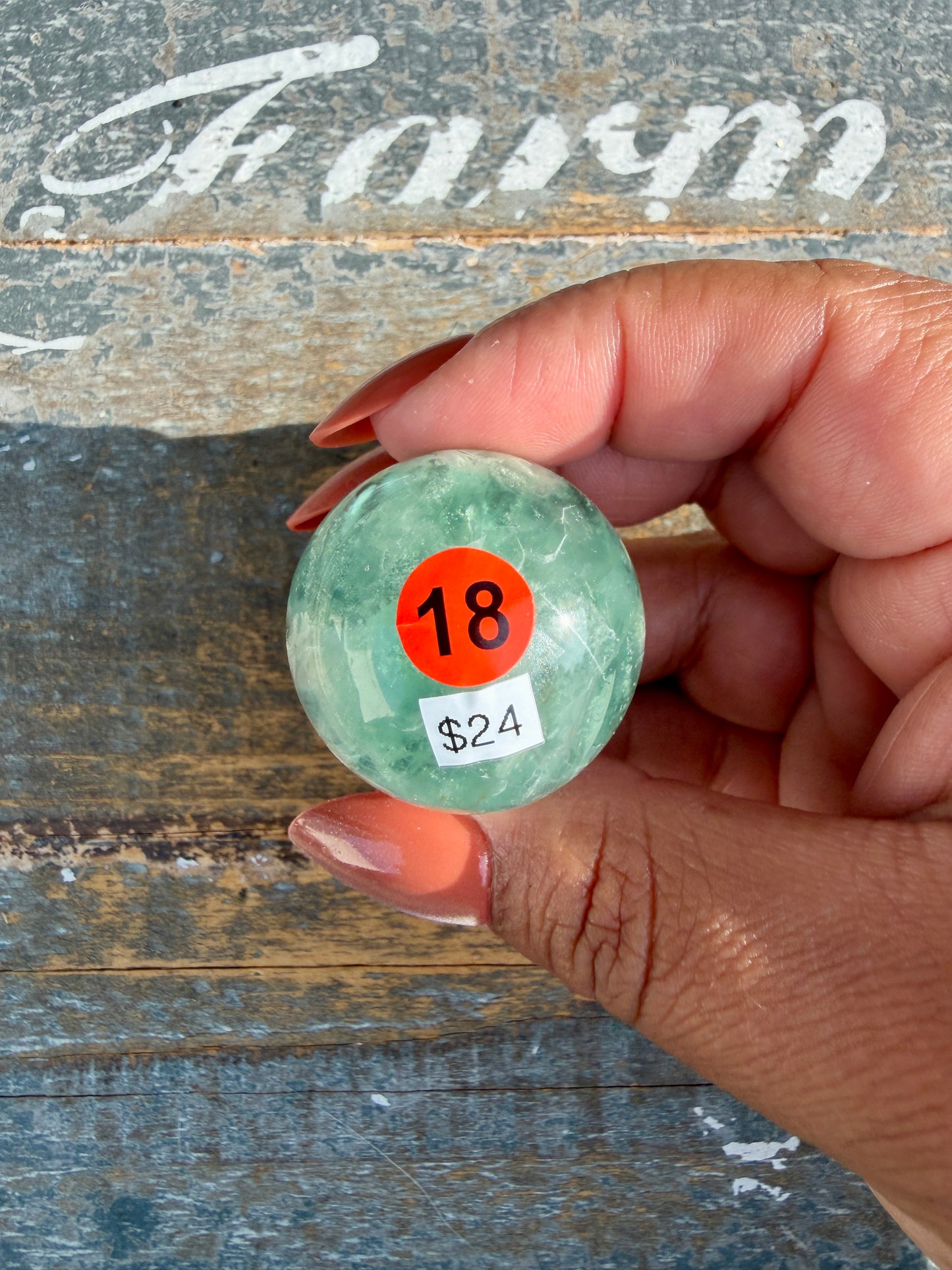 Gorgeous Feathered Fluorite Sphere | Opt 18