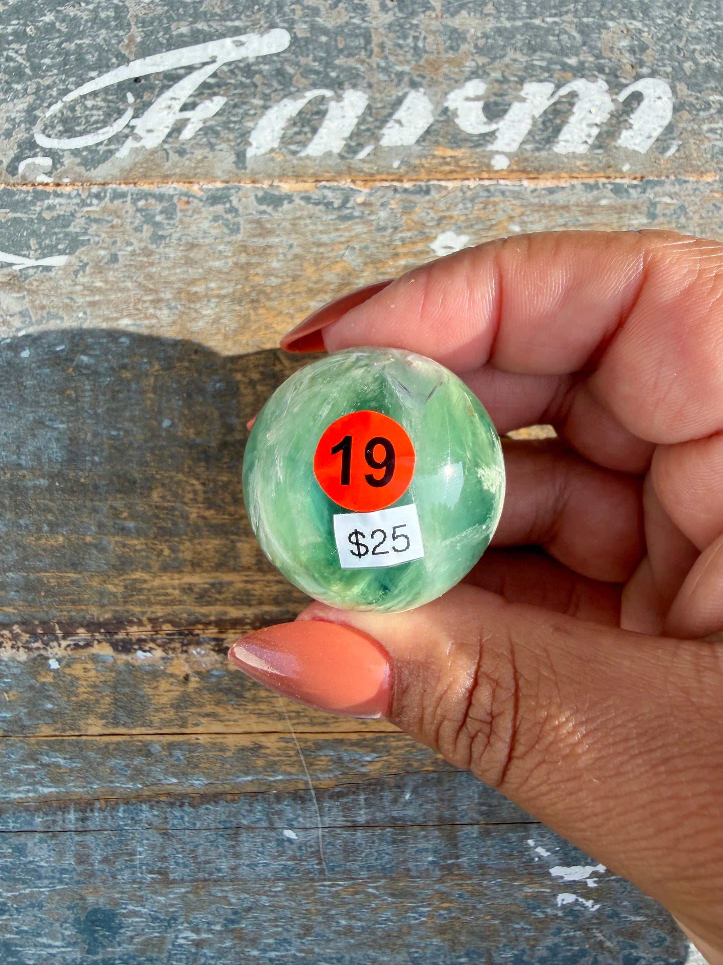 Gorgeous Feathered Fluorite Sphere | Opt 19