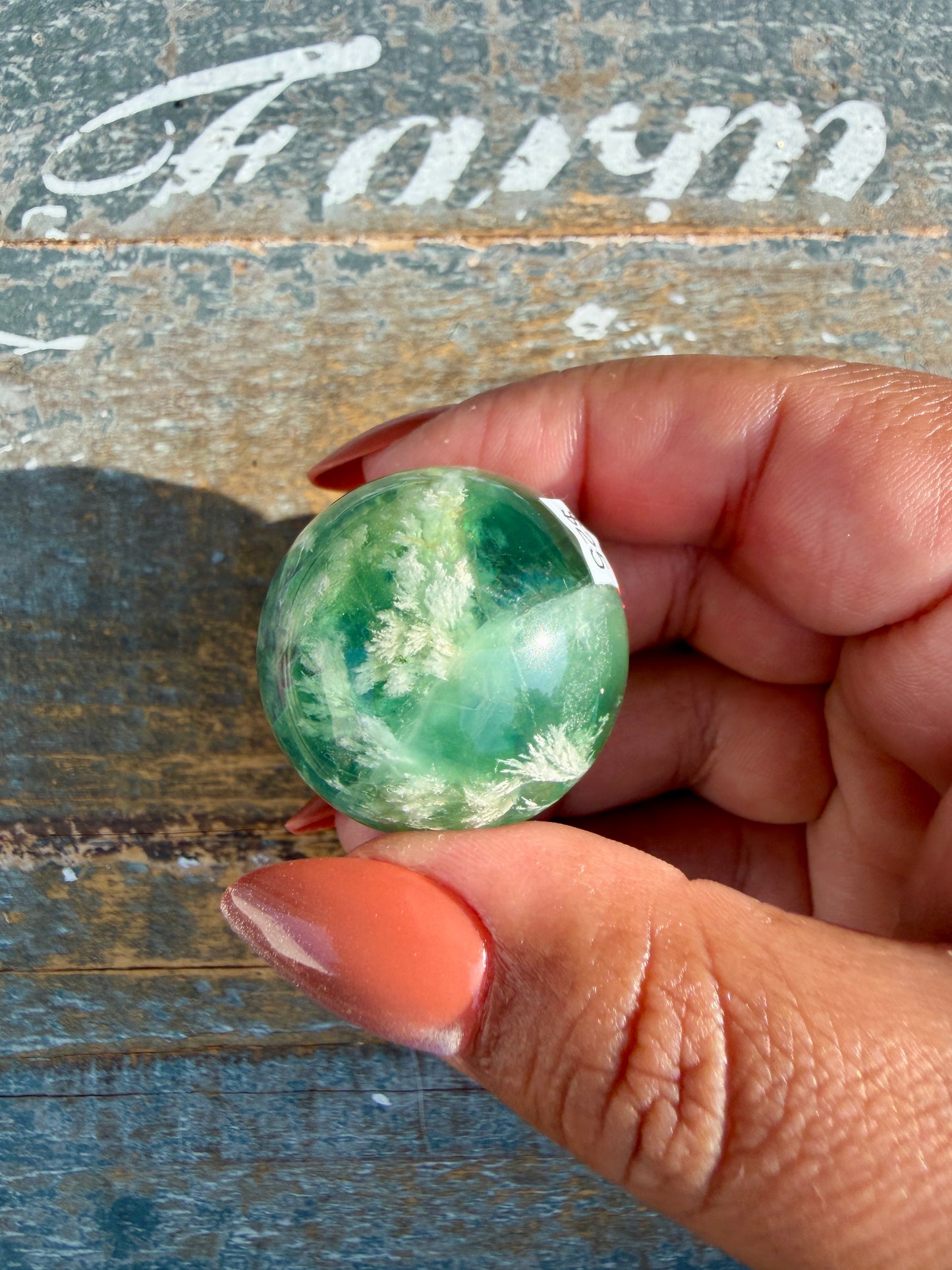 Gorgeous Feathered Fluorite Sphere | Opt 19