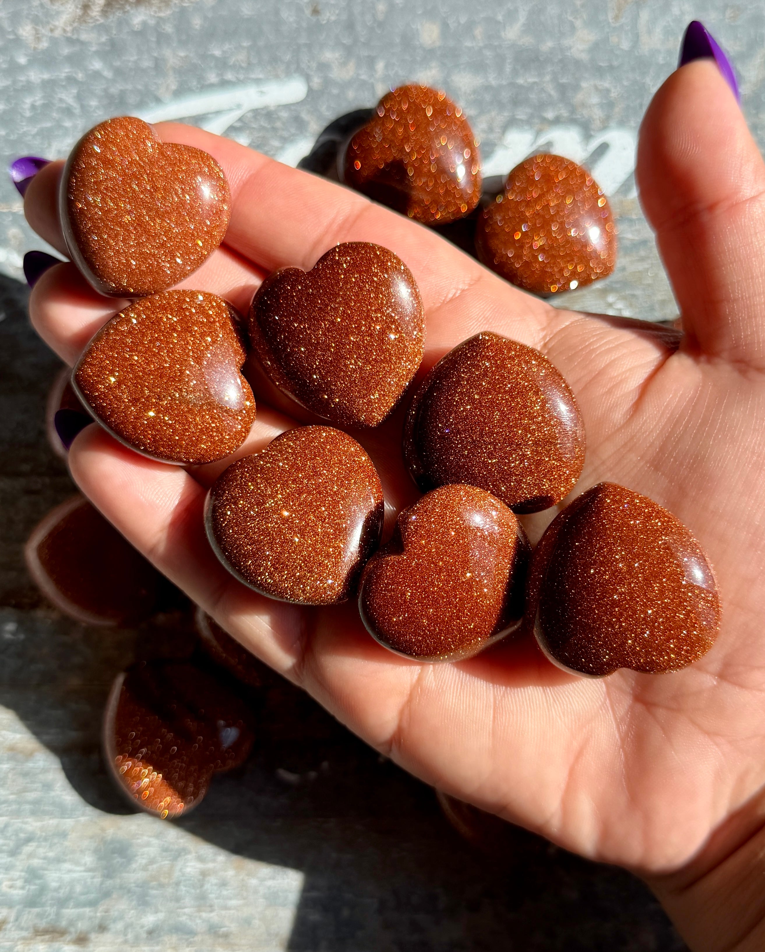 Mini Stones One (1) Gold Stone Mini Heart (manmade) | Intuitively Chosen ...