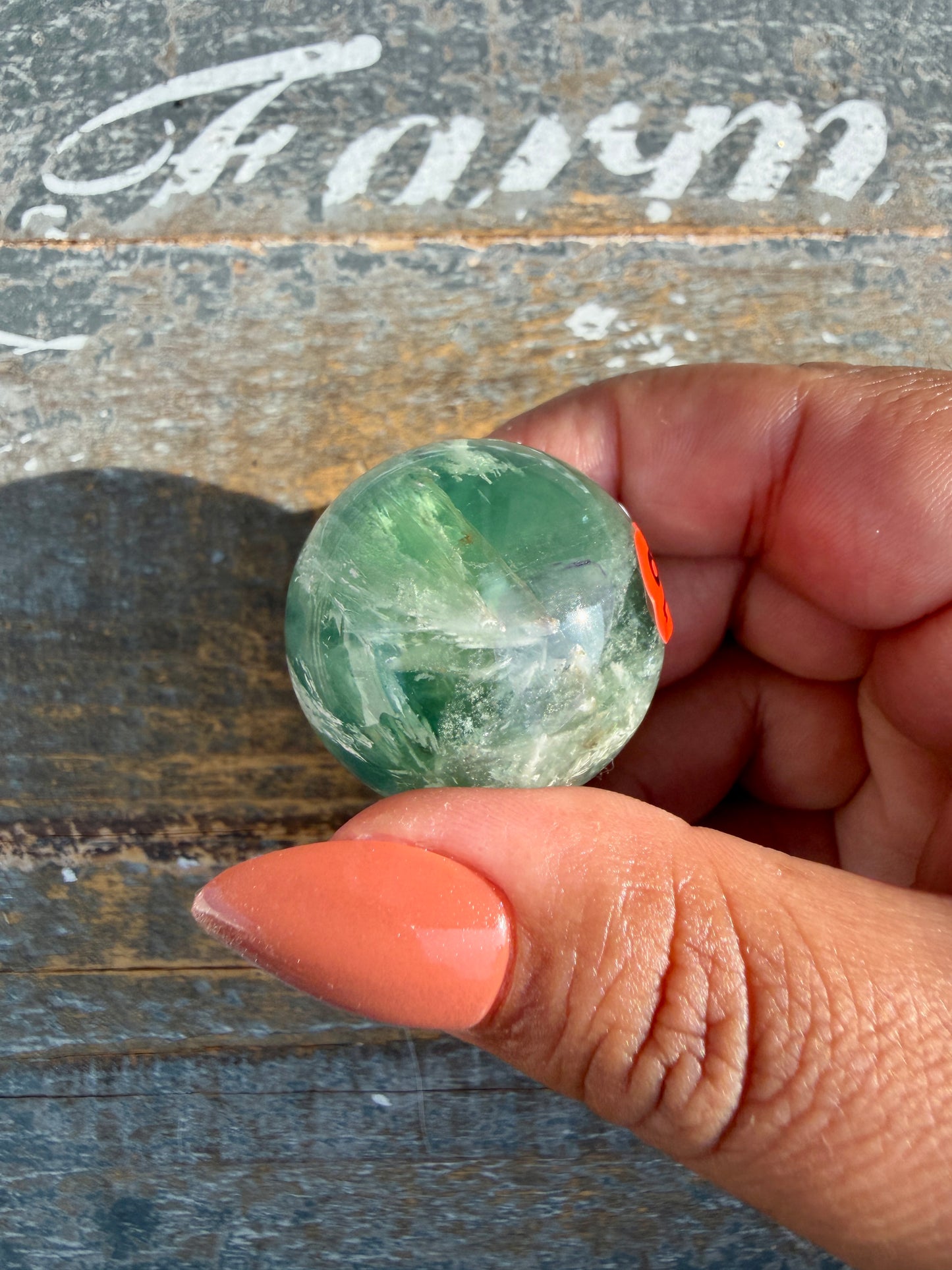 Gorgeous Feathered Fluorite Sphere | Opt 19