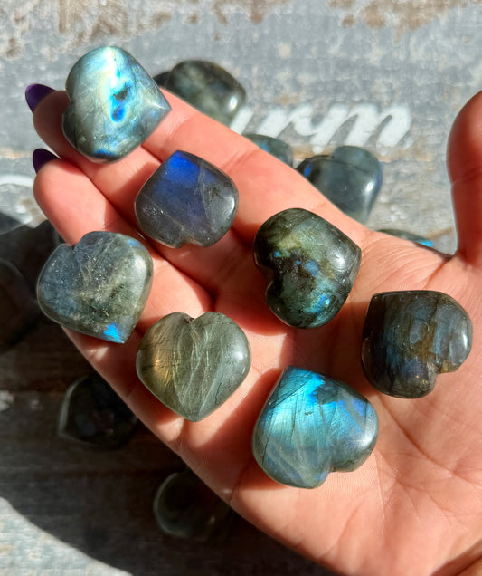 One (1) Labradorite Mini Heart | Intuitively Chosen