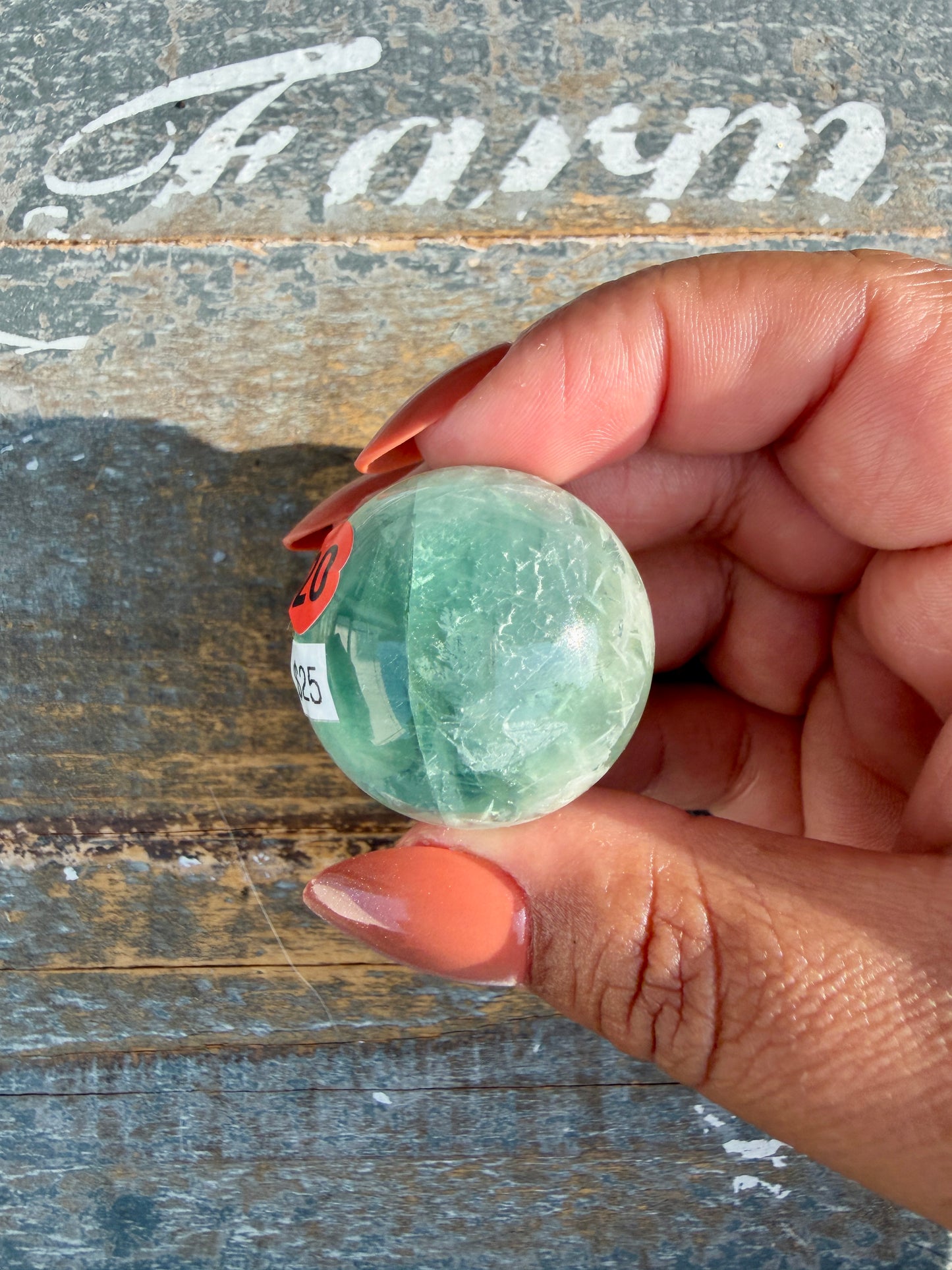 Gorgeous Feathered Fluorite Sphere | Opt 20