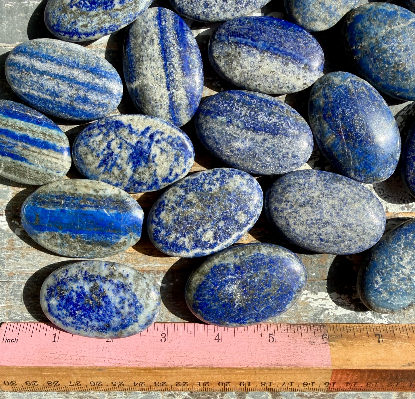 One (1) Lapis Lazuli Flat Palm Stone | Intuitively Chosen