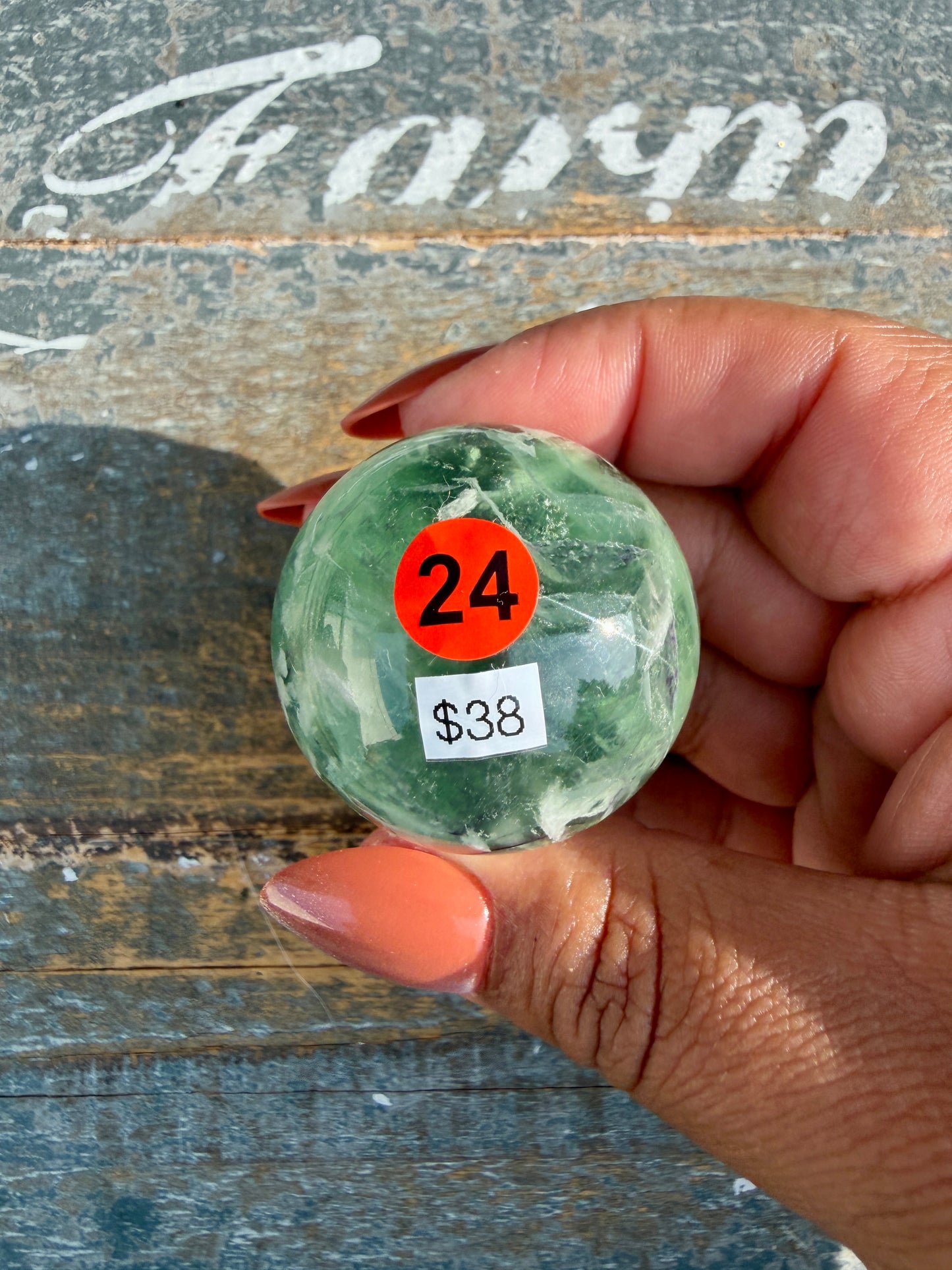 Gorgeous Feathered Fluorite Sphere | Opt 24