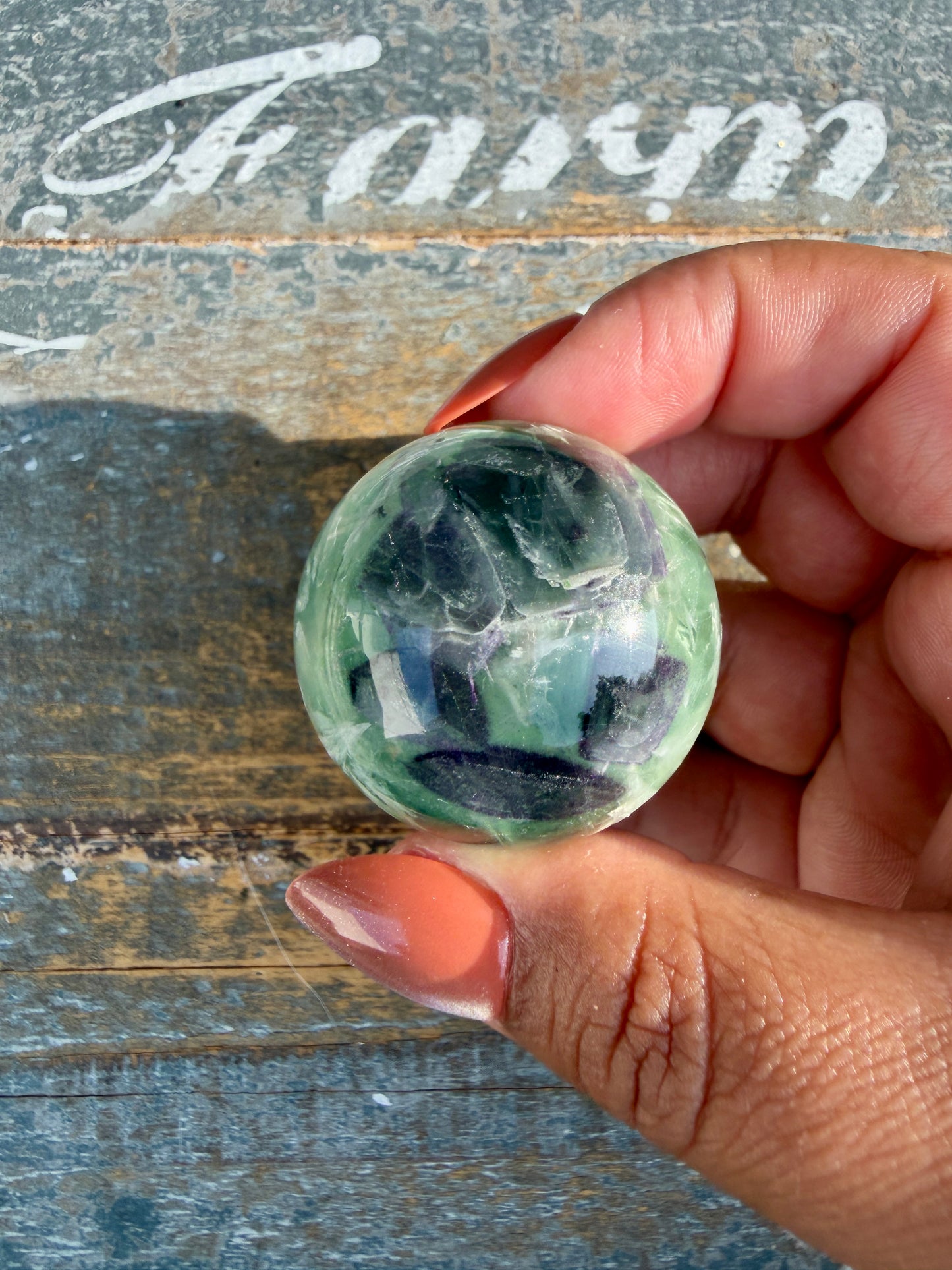 Gorgeous Feathered Fluorite Sphere | Opt 24