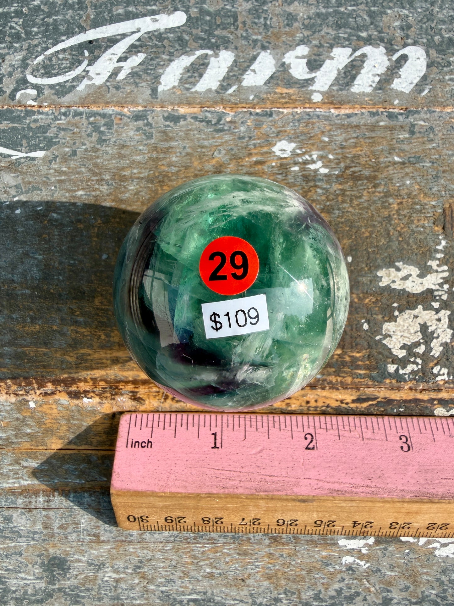 Gorgeous Feathered Fluorite Sphere | Opt 29