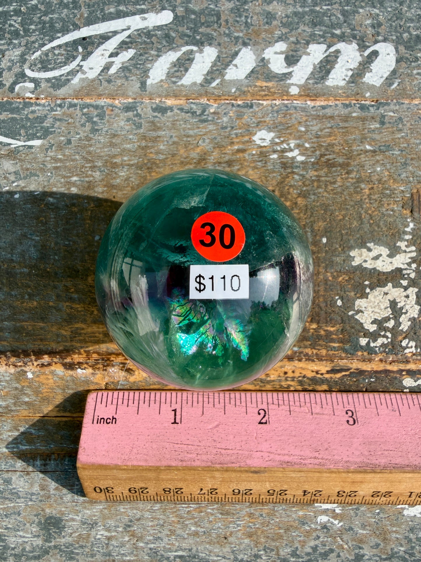 Gorgeous Feathered Fluorite Sphere | Opt 30