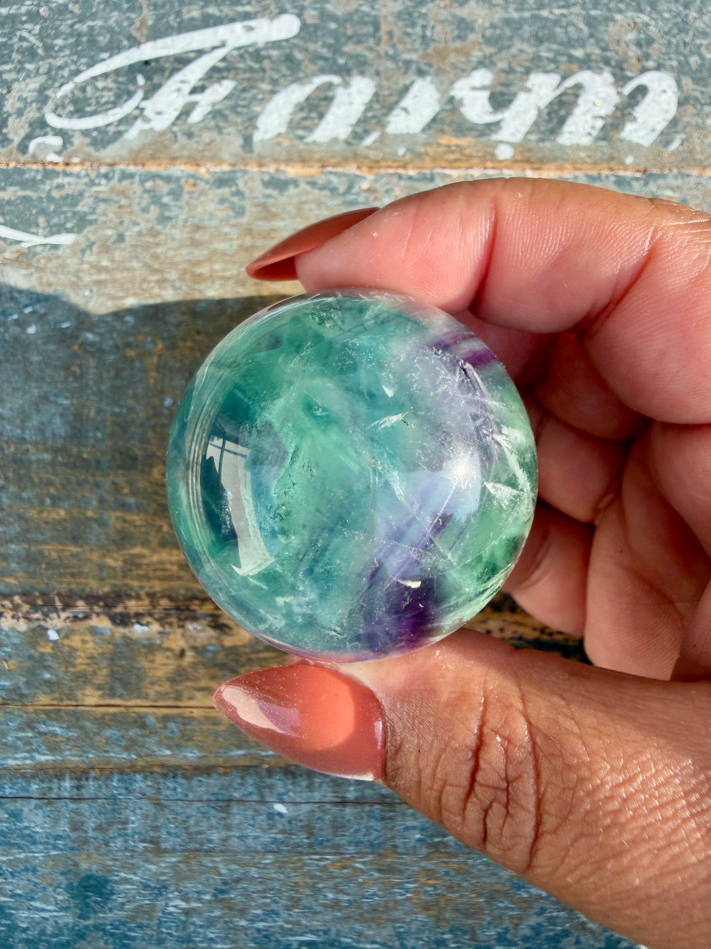 Gorgeous Feathered Fluorite Sphere | Opt 26