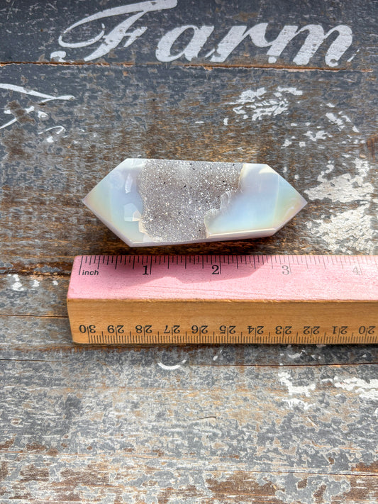 Gorgeous Druzy Aura Agate Wand from Brazil