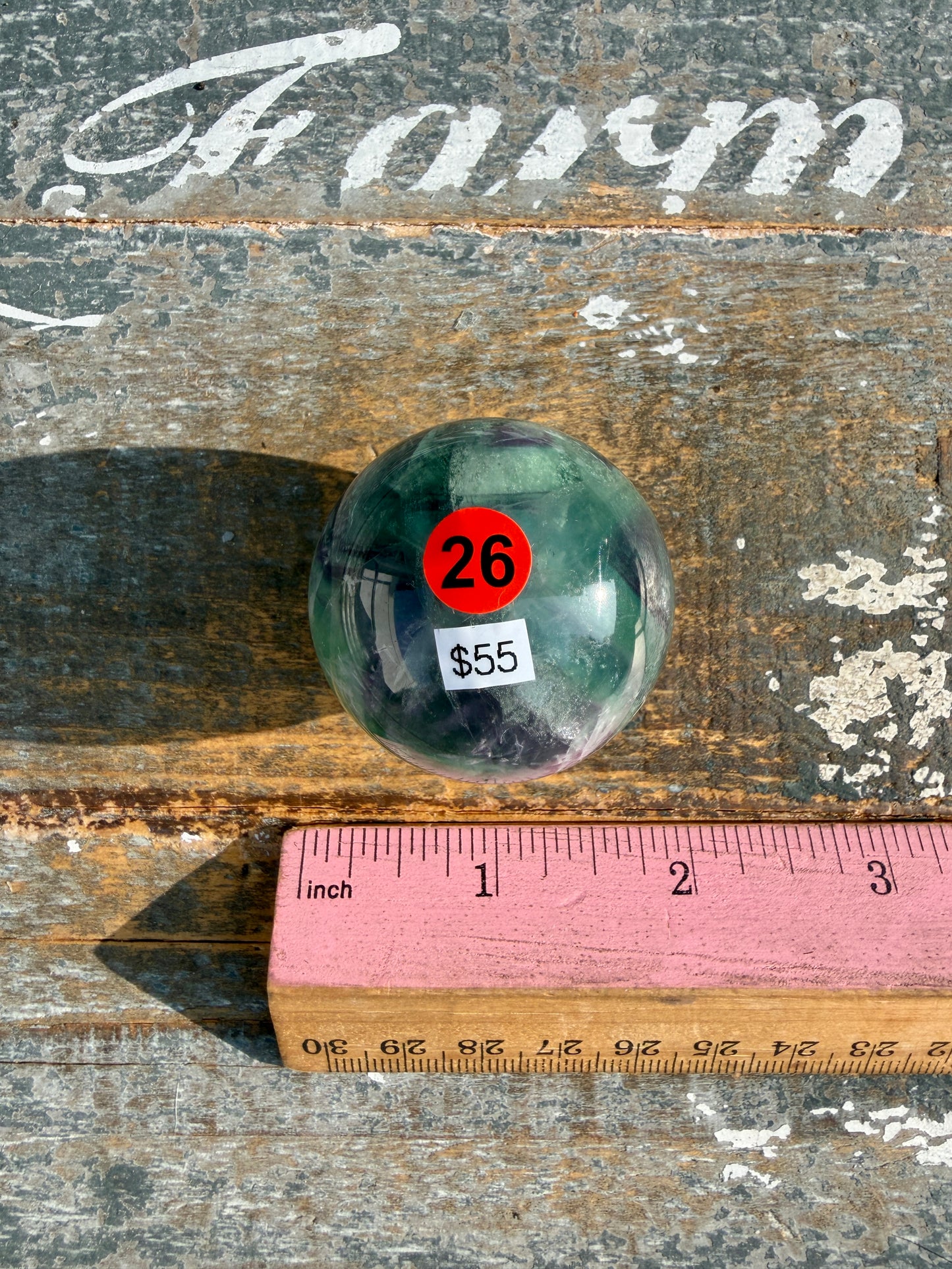 Gorgeous Feathered Fluorite Sphere | Opt 26
