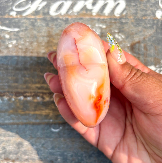Gorgeous Carnelian & Flower Agate Heart from Madagascar | Opt L