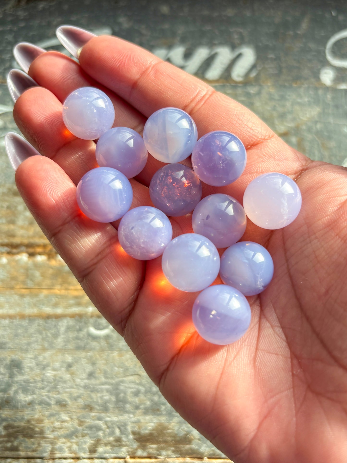 One (1) Gorgeous Lavender Moon Quartz Mini Sphere (14mm) Intuitively Chosen