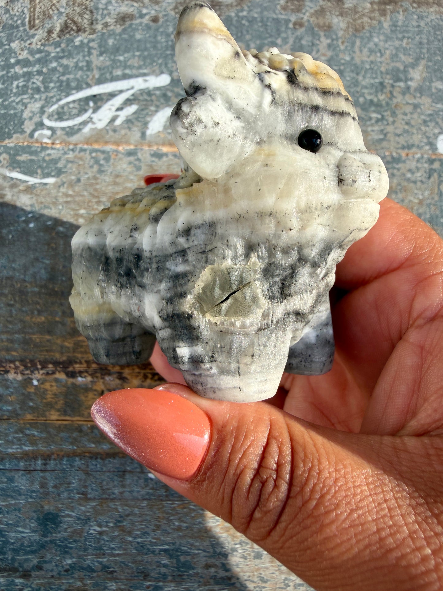 Adorable Bumblebee Calcite Highland Cow | Opt M