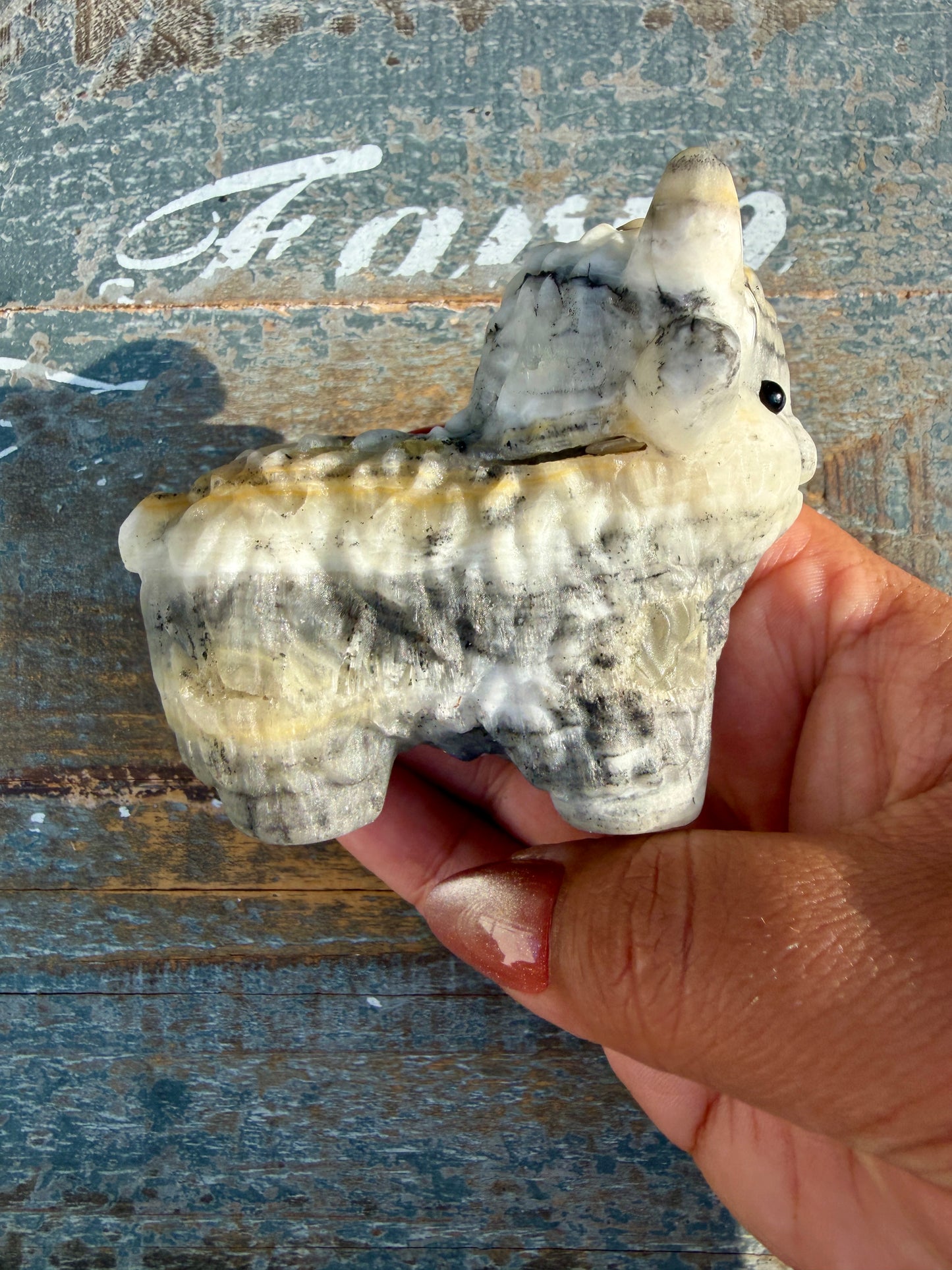 Adorable Bumblebee Calcite Highland Cow | Opt M