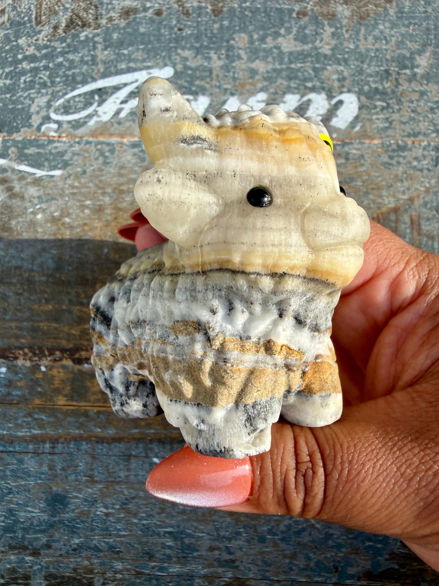 Adorable Bumblebee Calcite Highland Cow | Opt Q
