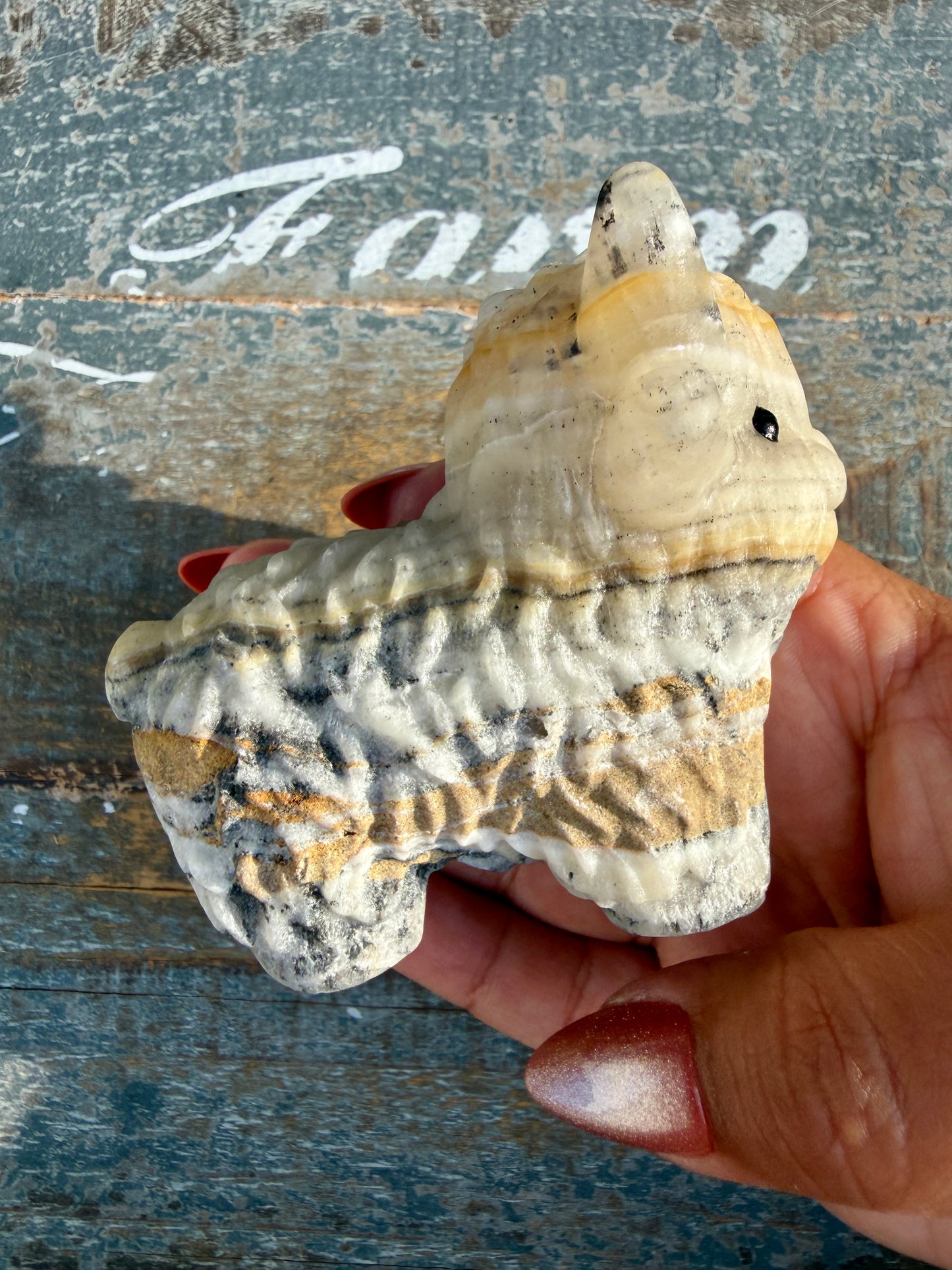 Adorable Bumblebee Calcite Highland Cow | Opt Q