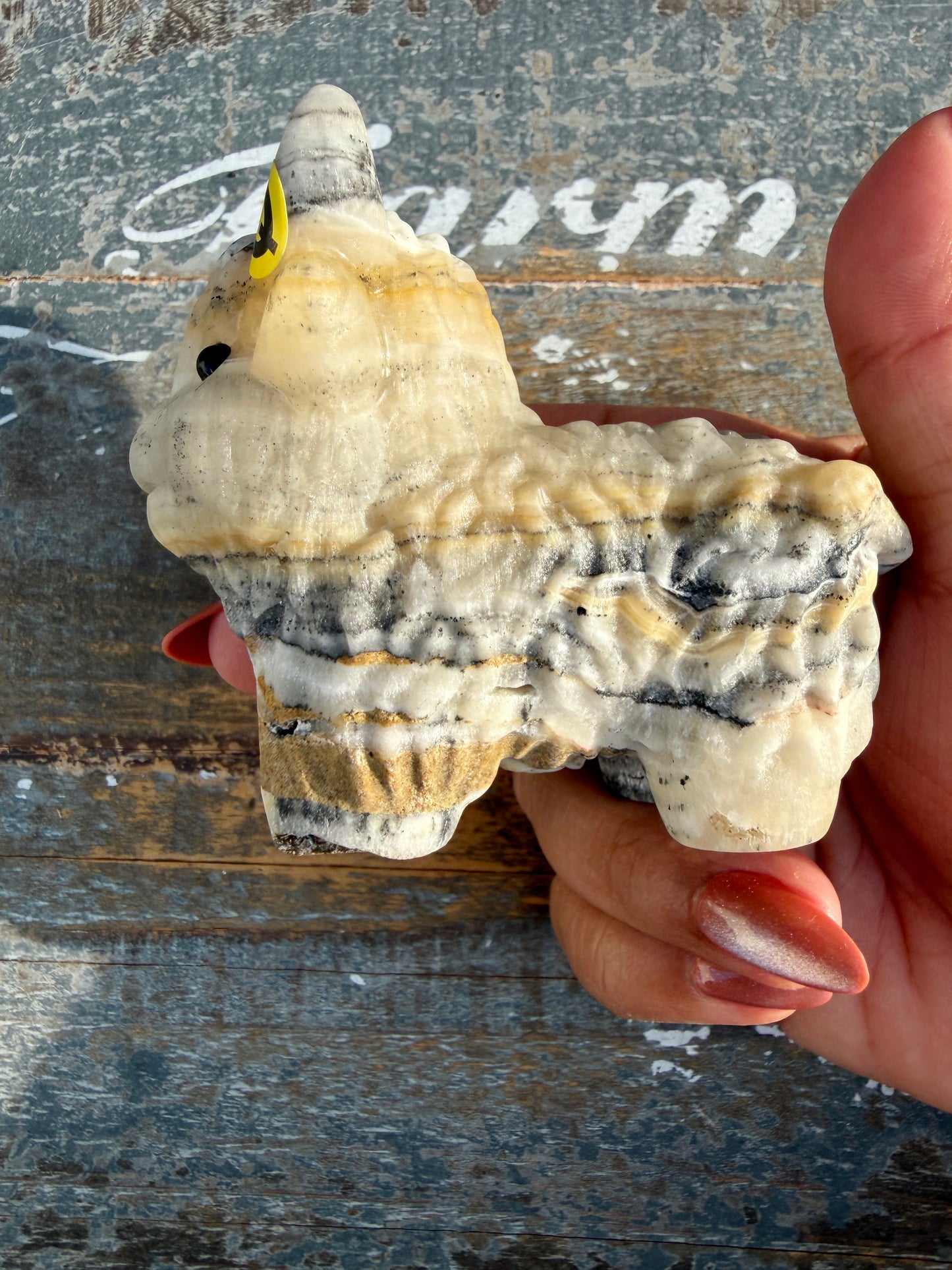 Adorable Bumblebee Calcite Highland Cow | Opt Q