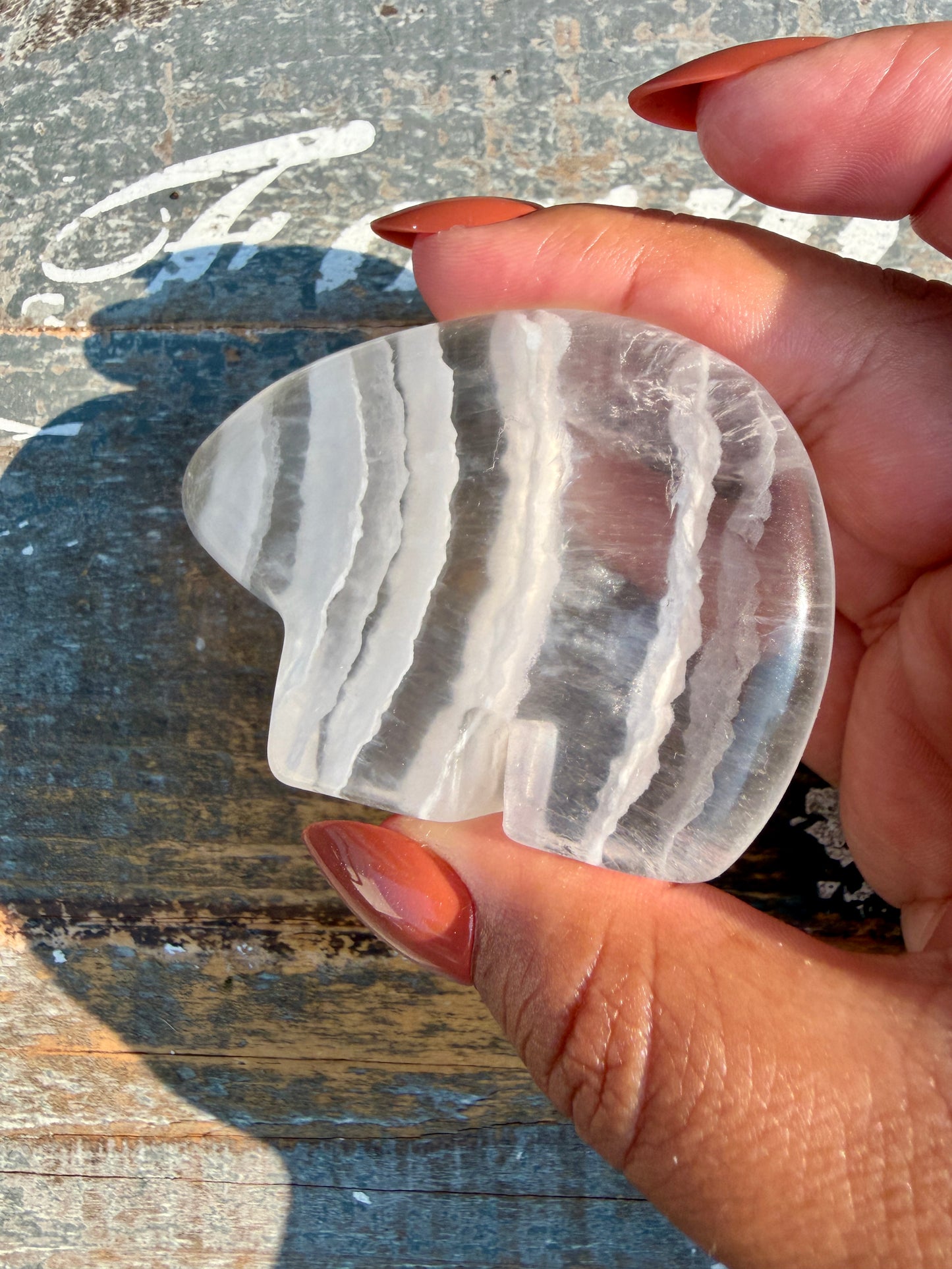 Gorgeous Clear Fluorite Hand Carved Bear | Opt 7