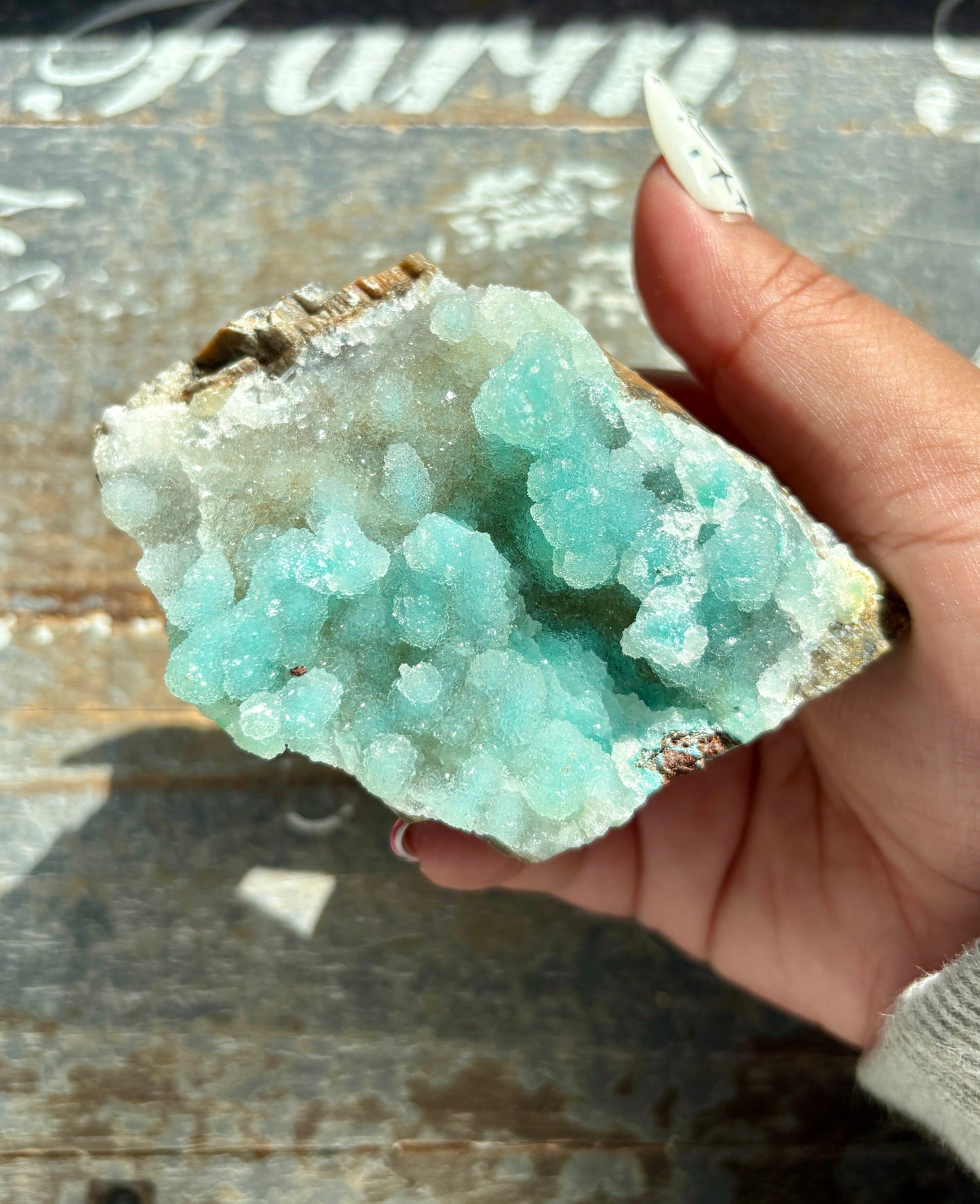 Gorgeous *RARE* Druzy Chrysocolla from Peru