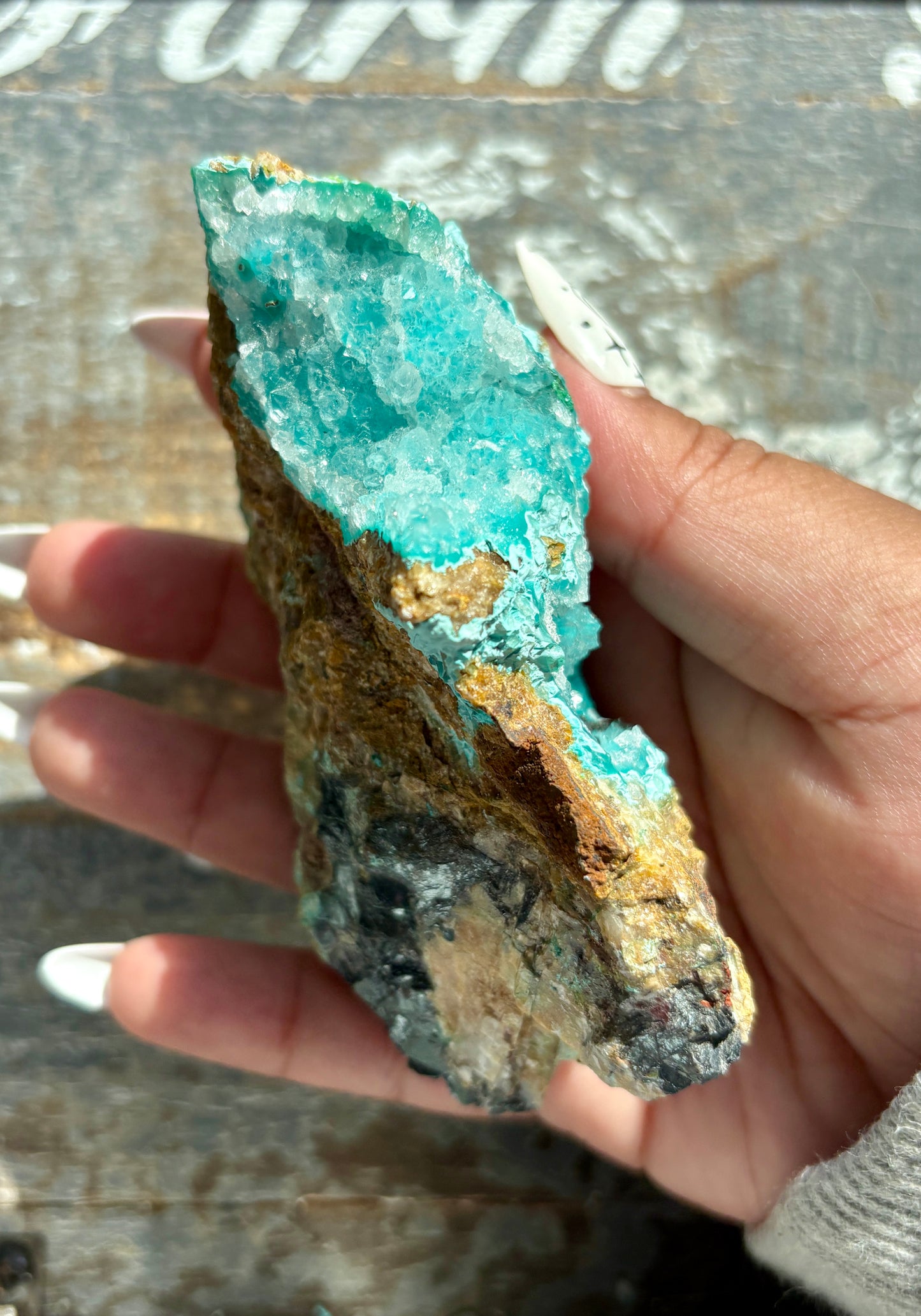 Gorgeous *RARE* Druzy Chrysocolla from Peru