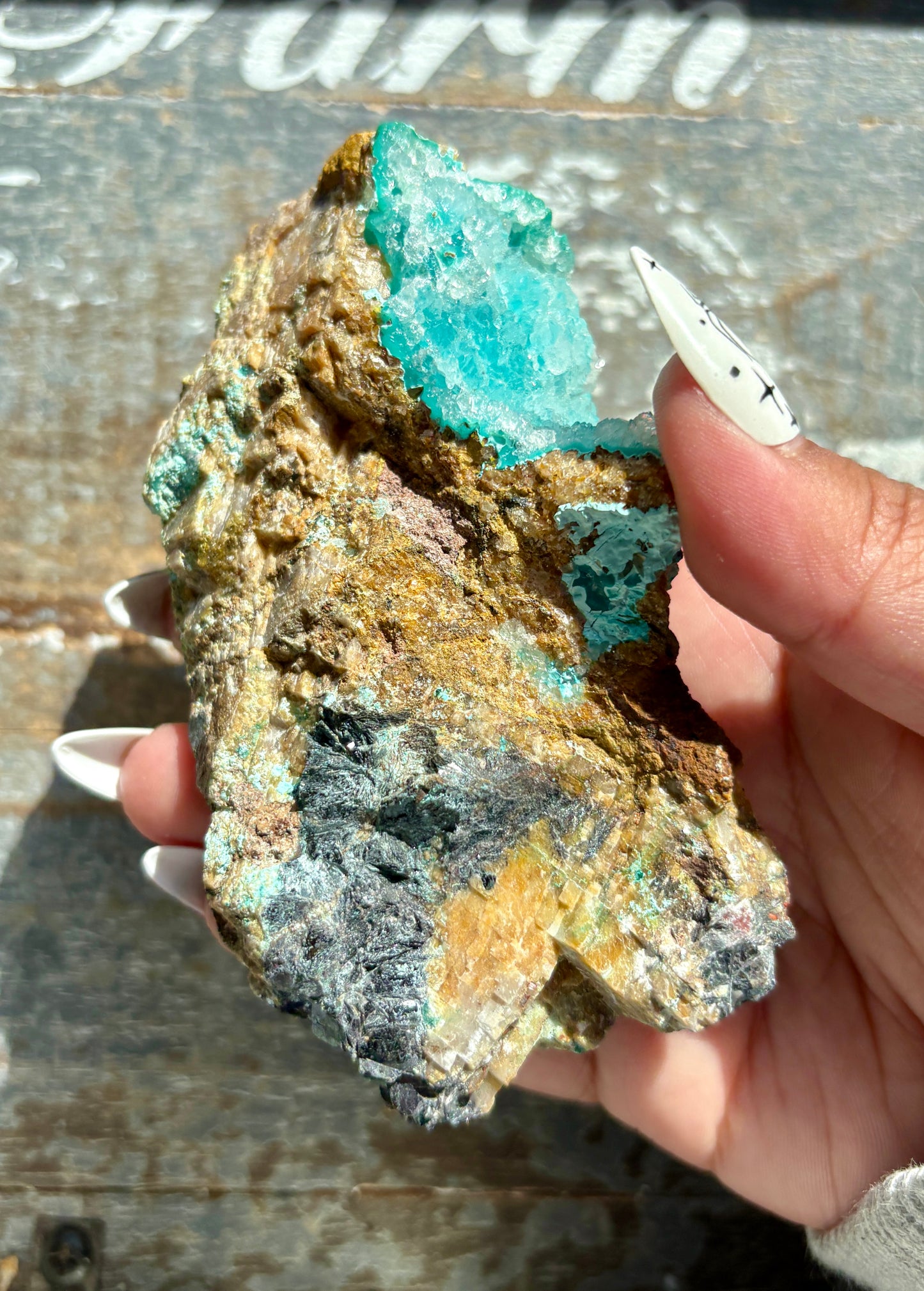 Gorgeous *RARE* Druzy Chrysocolla from Peru