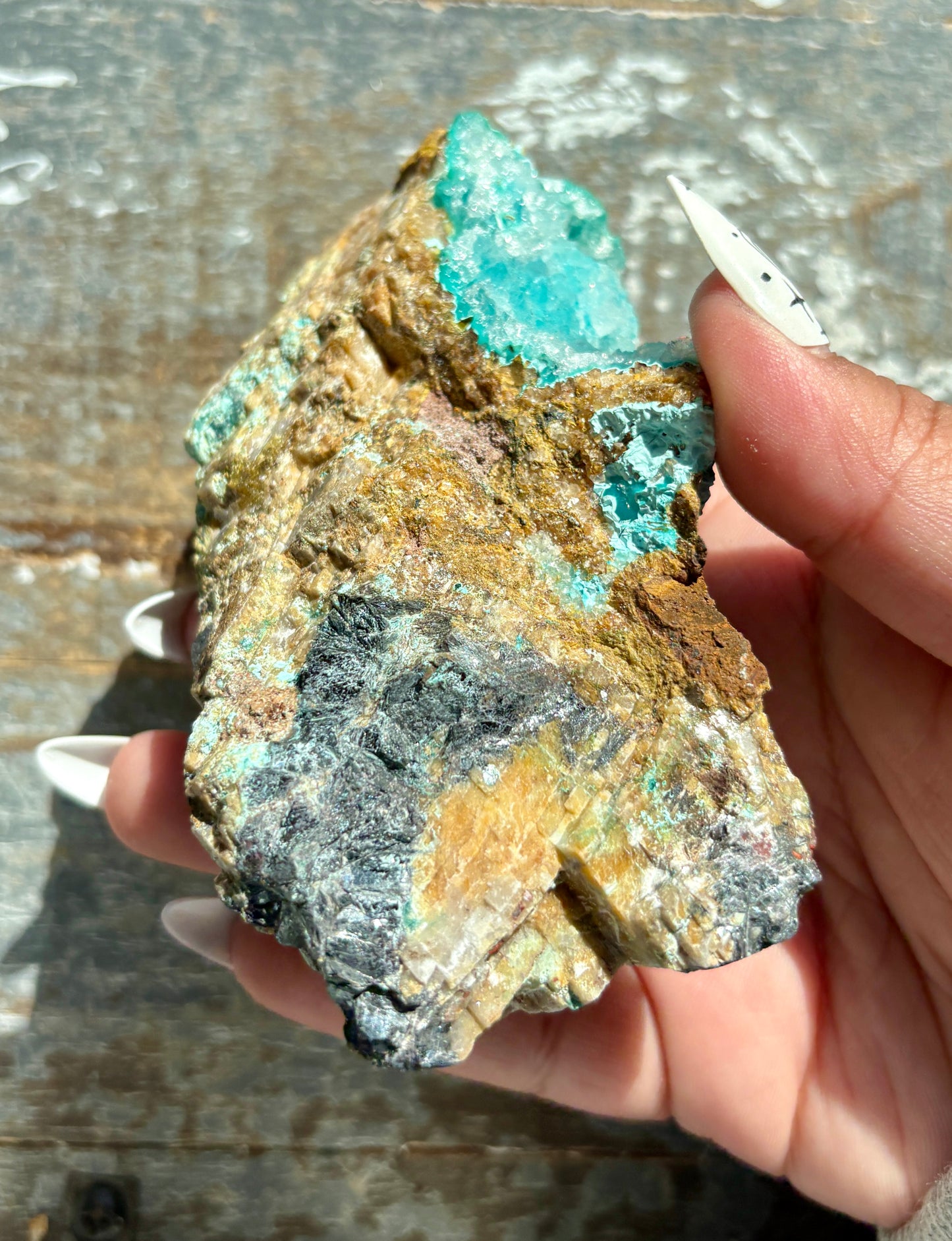 Gorgeous *RARE* Druzy Chrysocolla from Peru