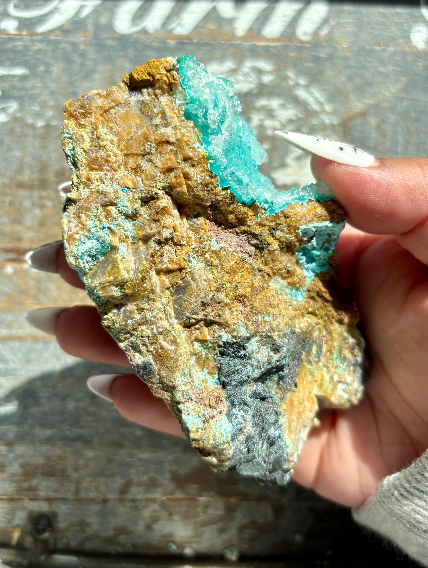 Gorgeous *RARE* Druzy Chrysocolla from Peru