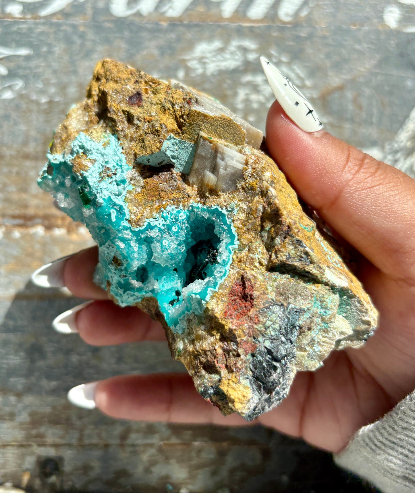 Gorgeous *RARE* Druzy Chrysocolla from Peru