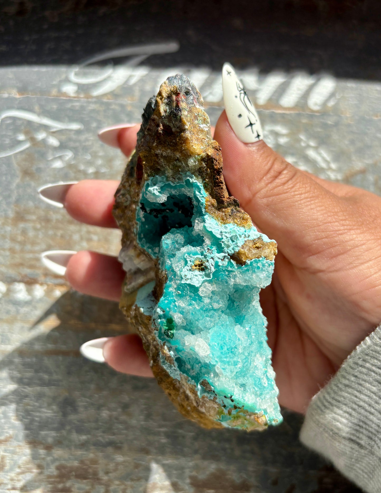 Gorgeous *RARE* Druzy Chrysocolla from Peru