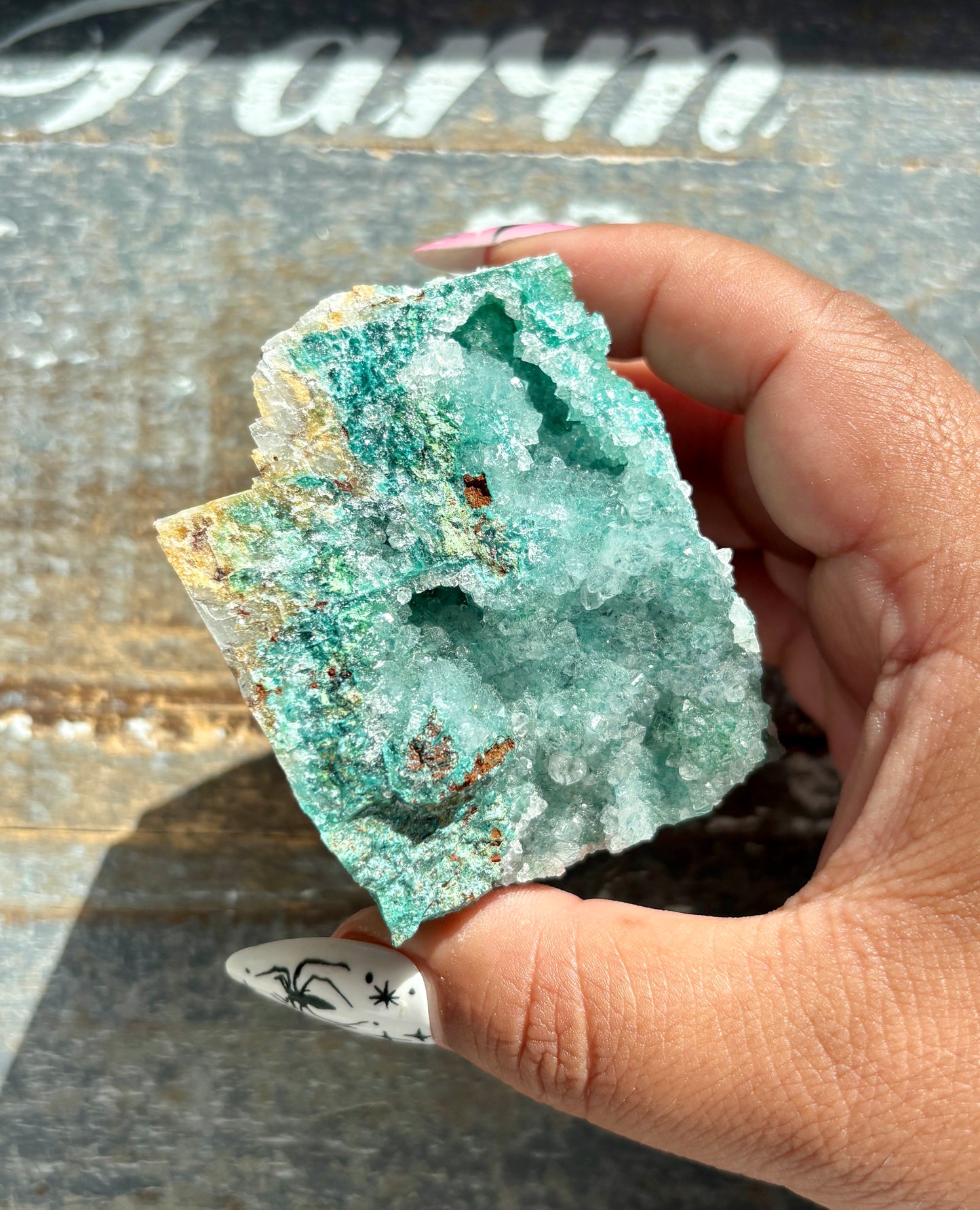 Gorgeous *RARE* Druzy Chrysocolla from Peru