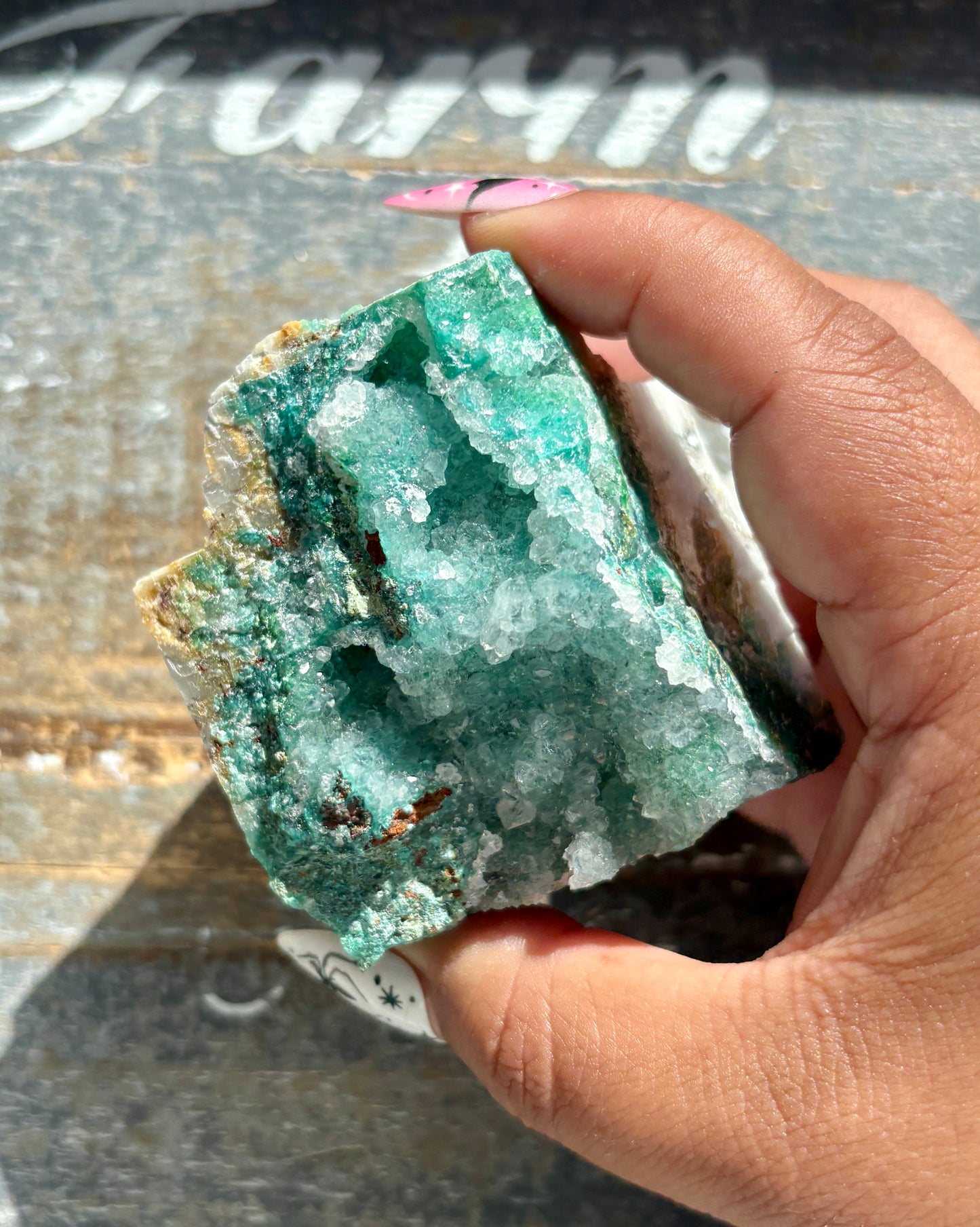 Gorgeous *RARE* Druzy Chrysocolla from Peru