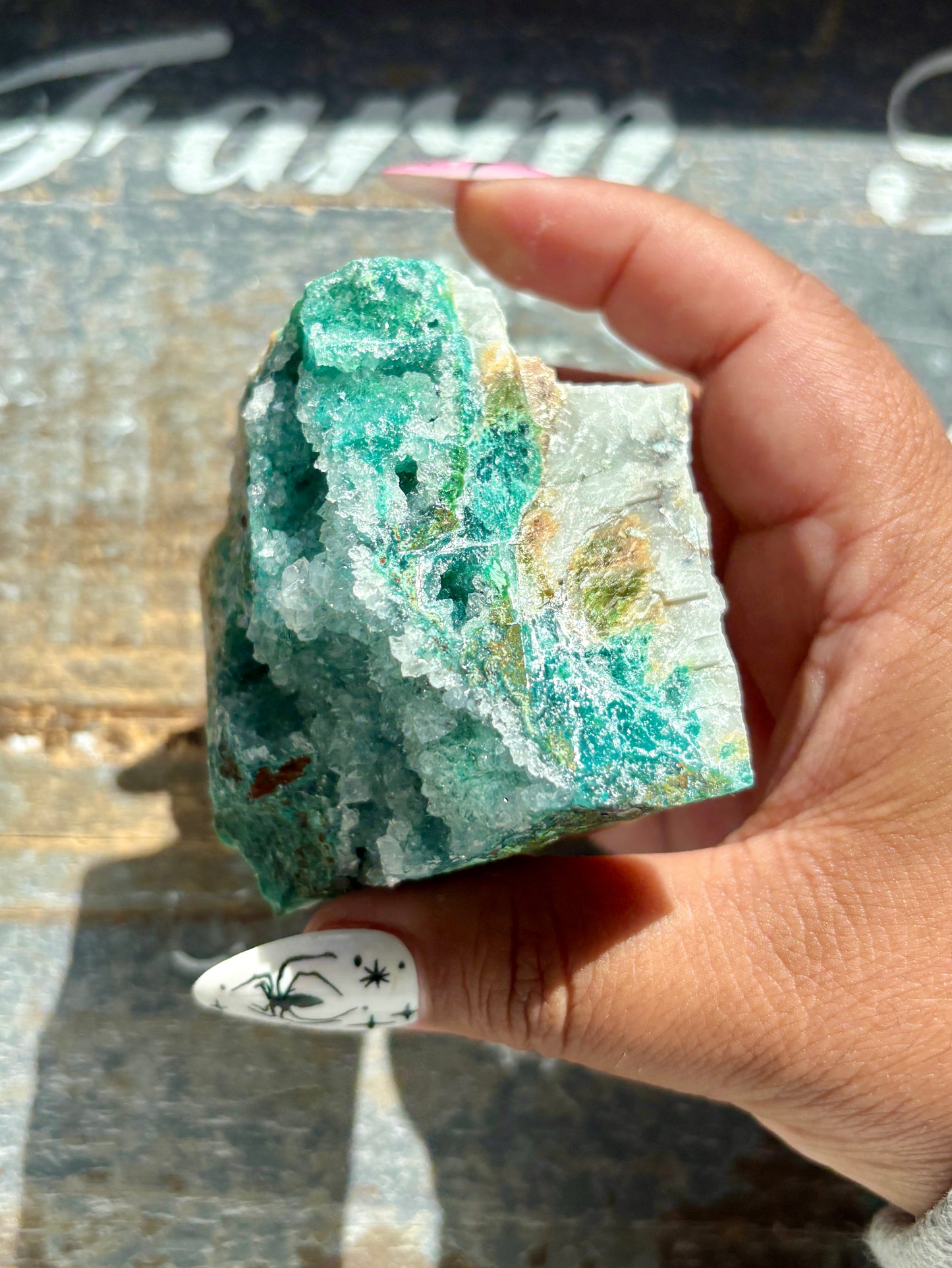 Gorgeous *RARE* Druzy Chrysocolla from Peru